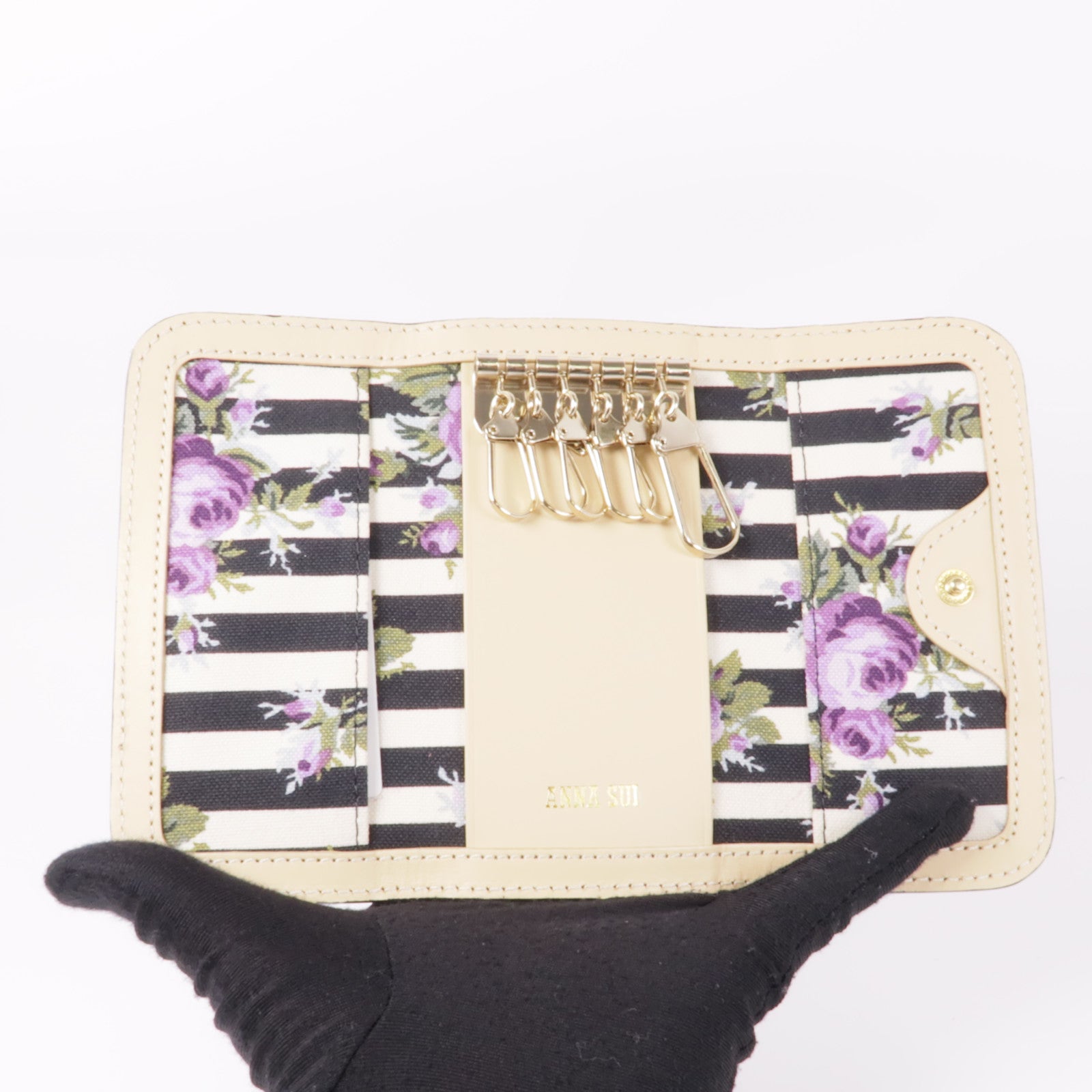 ANNA SUI 漆皮皮革Key Holder金扣鎖匙包