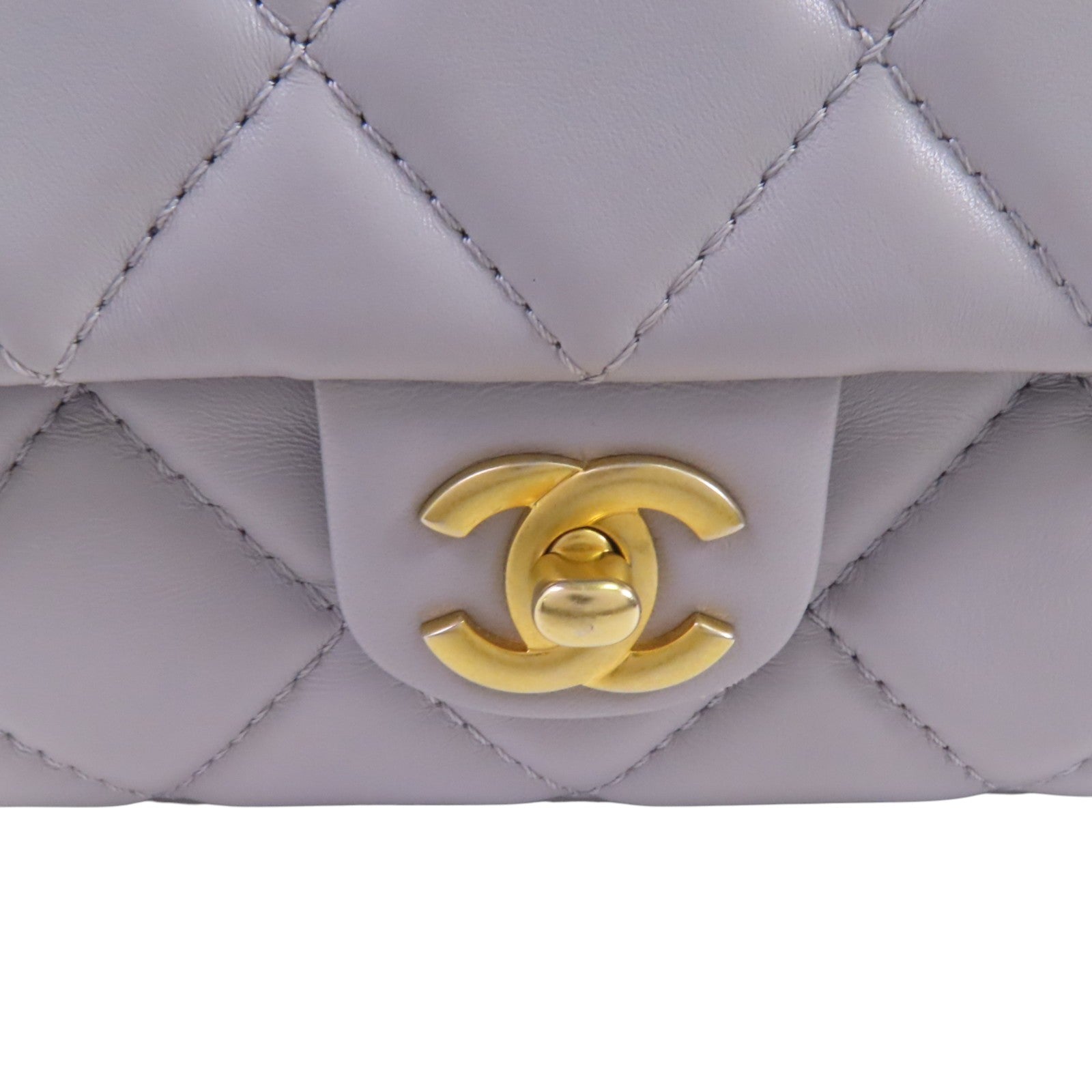 CHANEL 羊皮皮革Chain Shoulder金扣鏈帶肩背袋