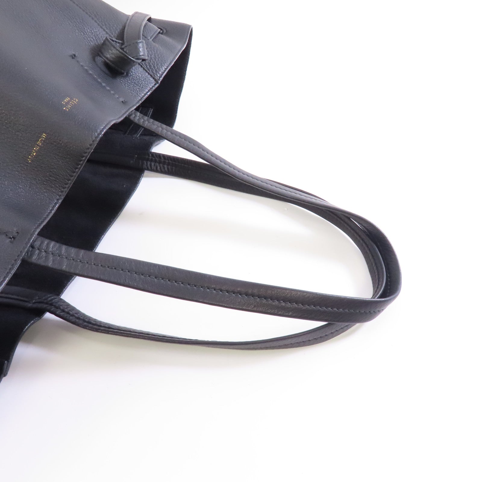 CELINE 牛皮皮革Tote Bag金扣手挽袋黑色