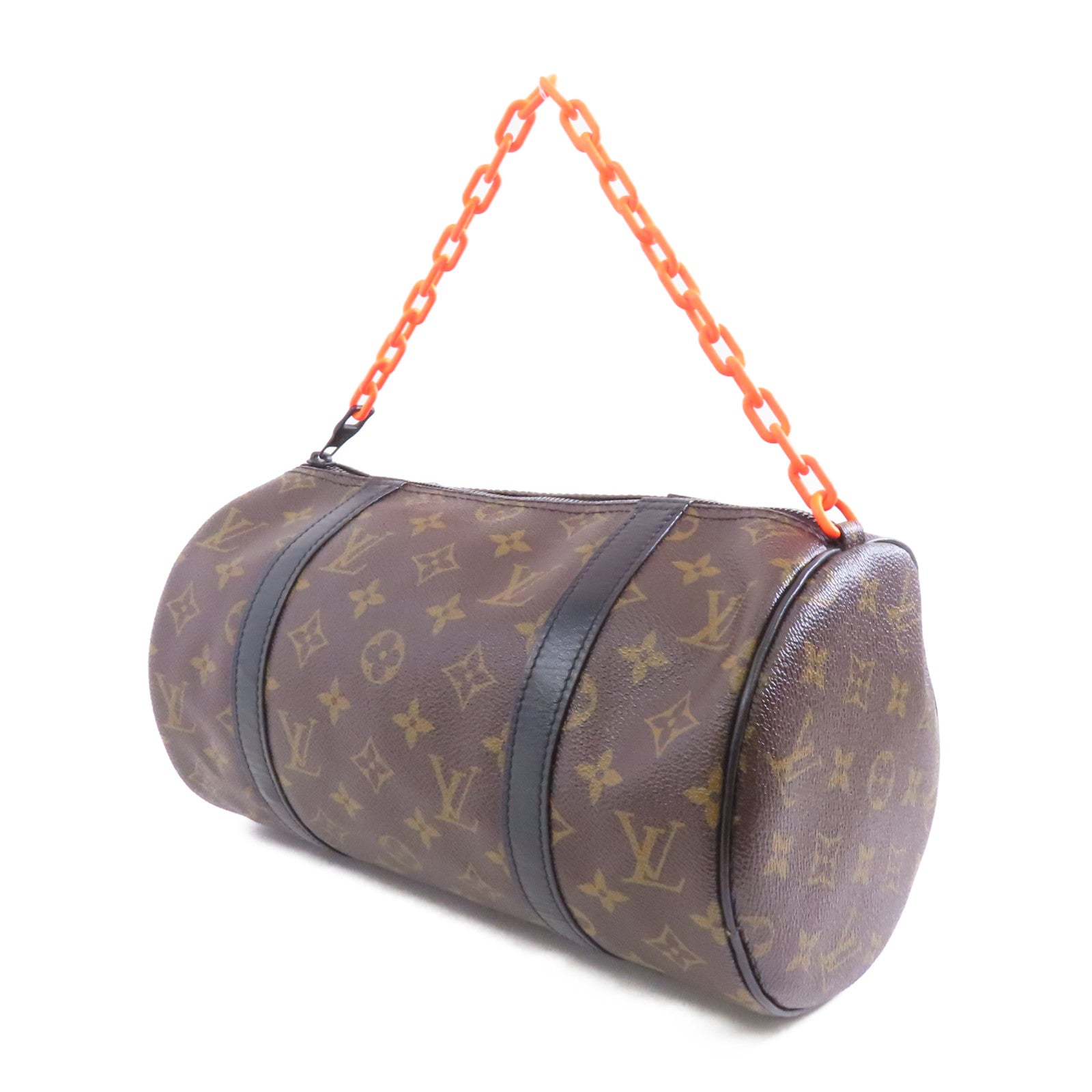 LOUIS VUITTON Monogram Solar Ray Papillon Messenger 手挽肩背兩用袋棕色/黑色/橙色