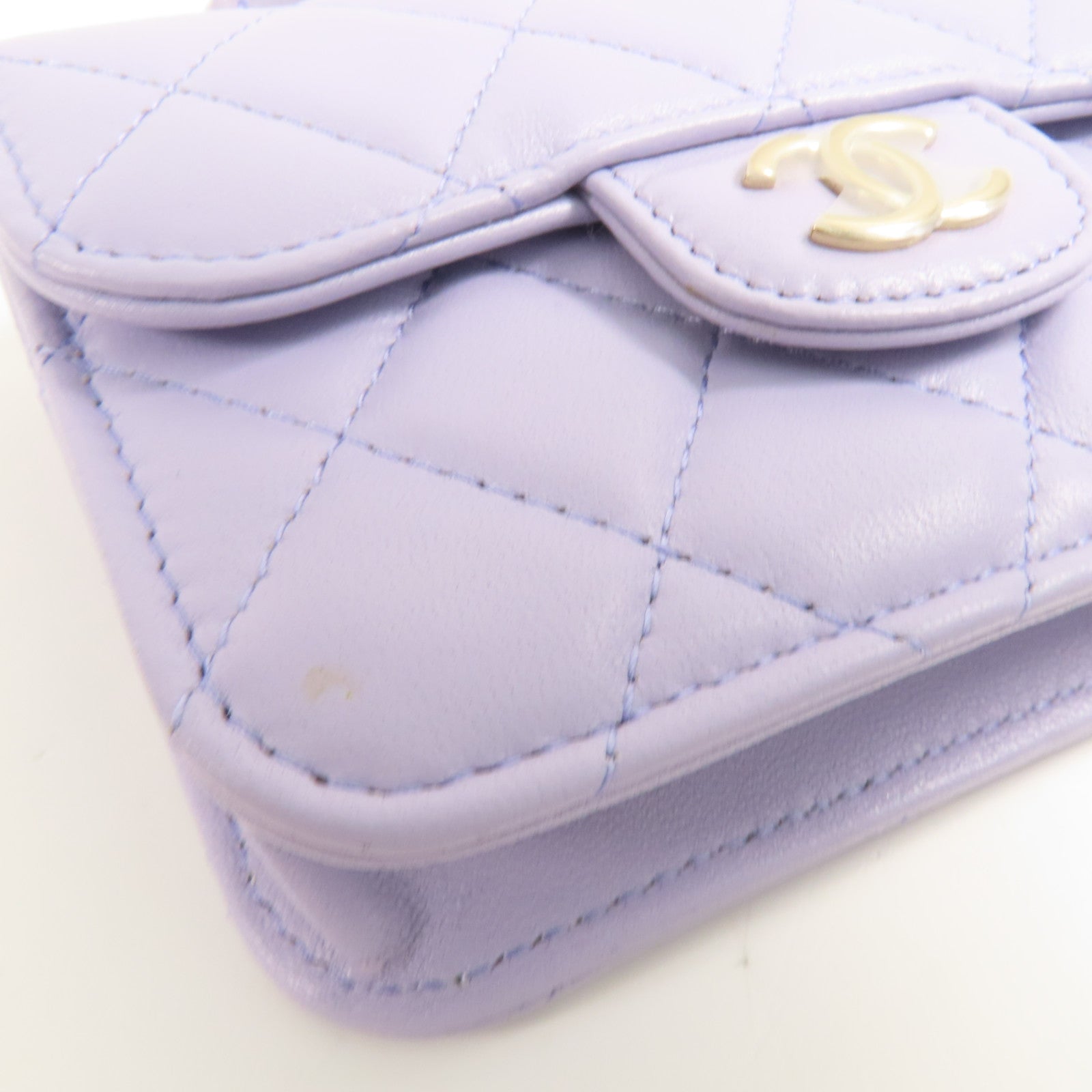 CHANEL 羊皮皮革Shoulder Bag金扣鏈帶手挽肩背兩用袋