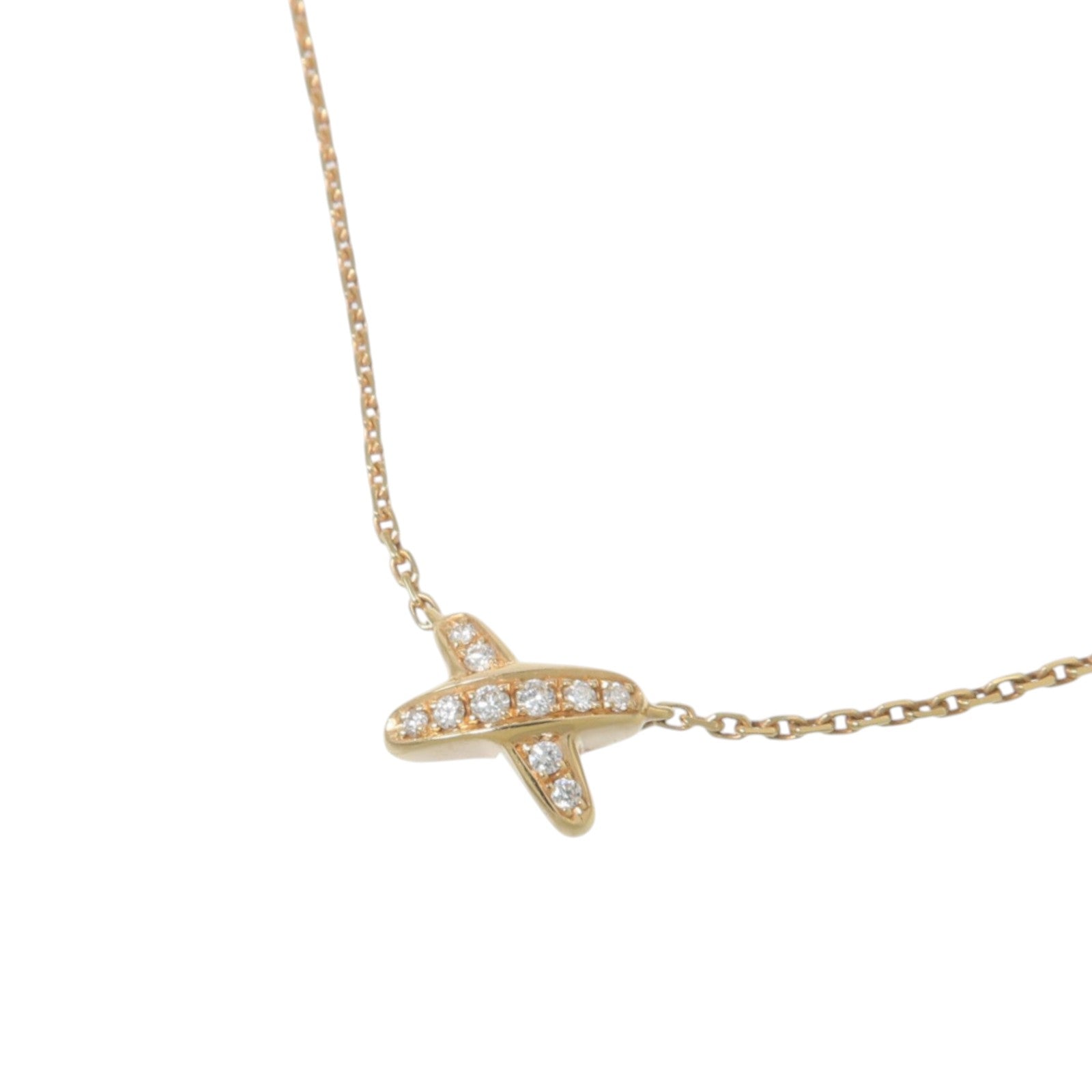 Chaumet 18K玫瑰金Jeux De Liens Necklace鑽石項鍊