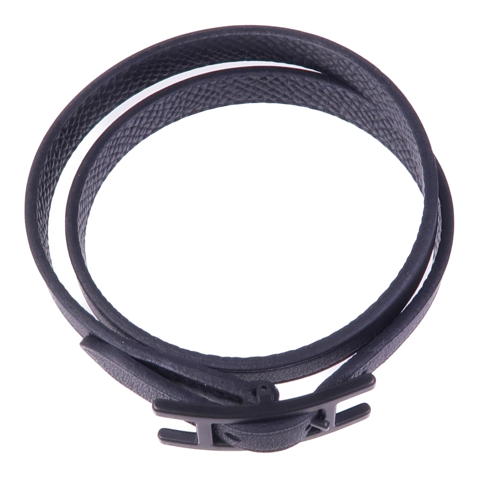 HERMES Swift/Epsom皮革Behapi Double Tour Bracelet手帶Noir