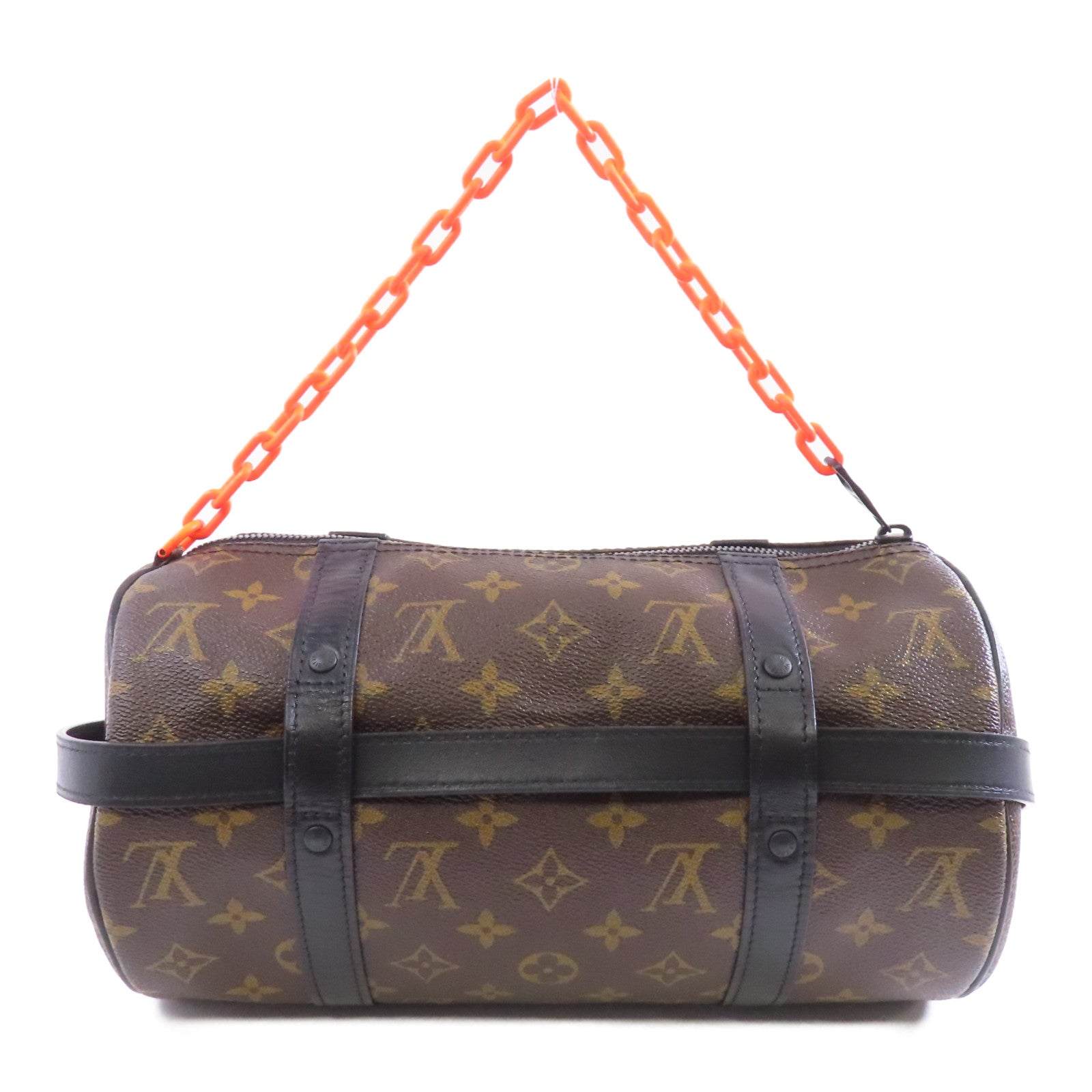 LOUIS VUITTON Monogram Solar Ray Papillon Messenger 手挽肩背兩用袋棕色/黑色/橙色