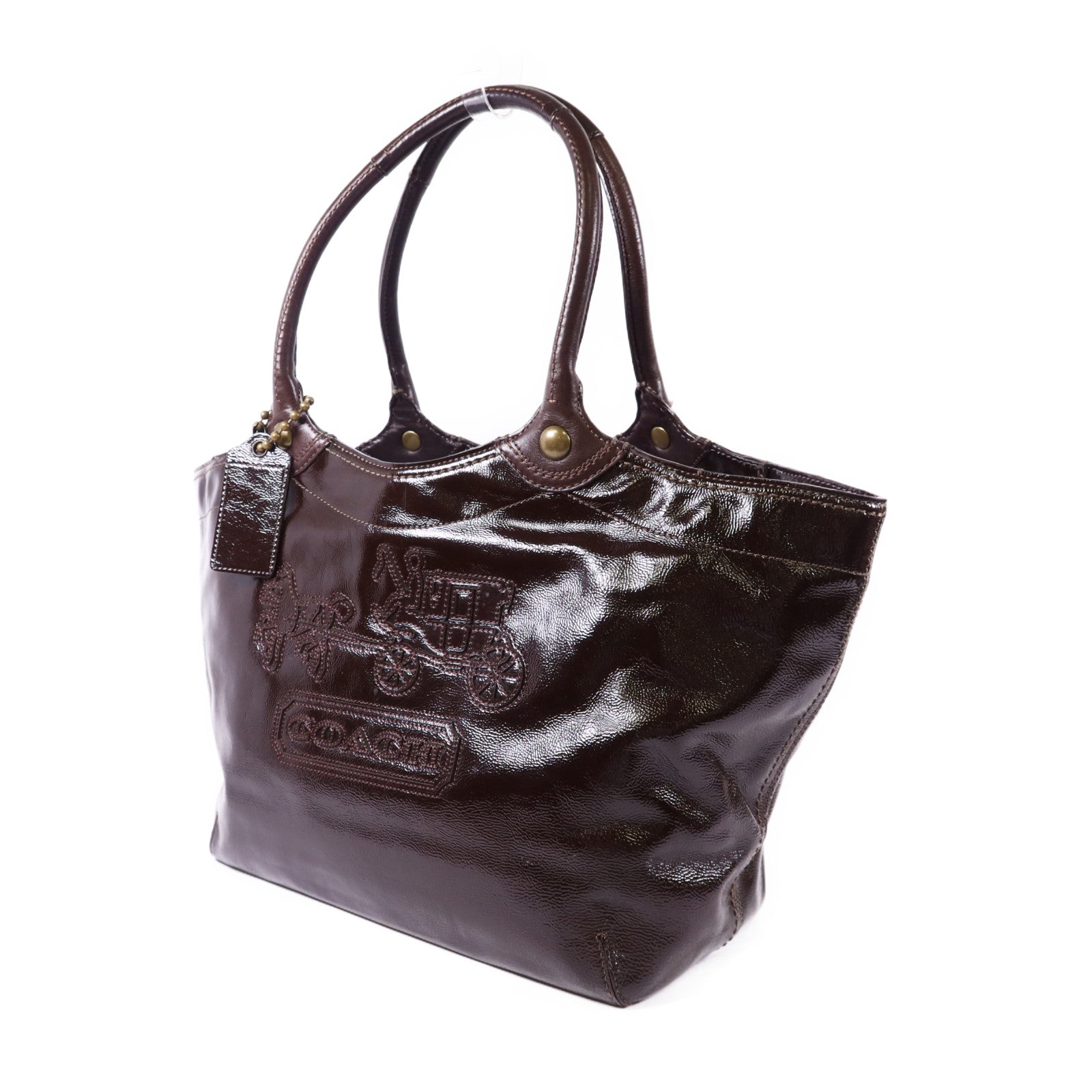 COACH 漆皮皮革Shoulder Bag肩背袋