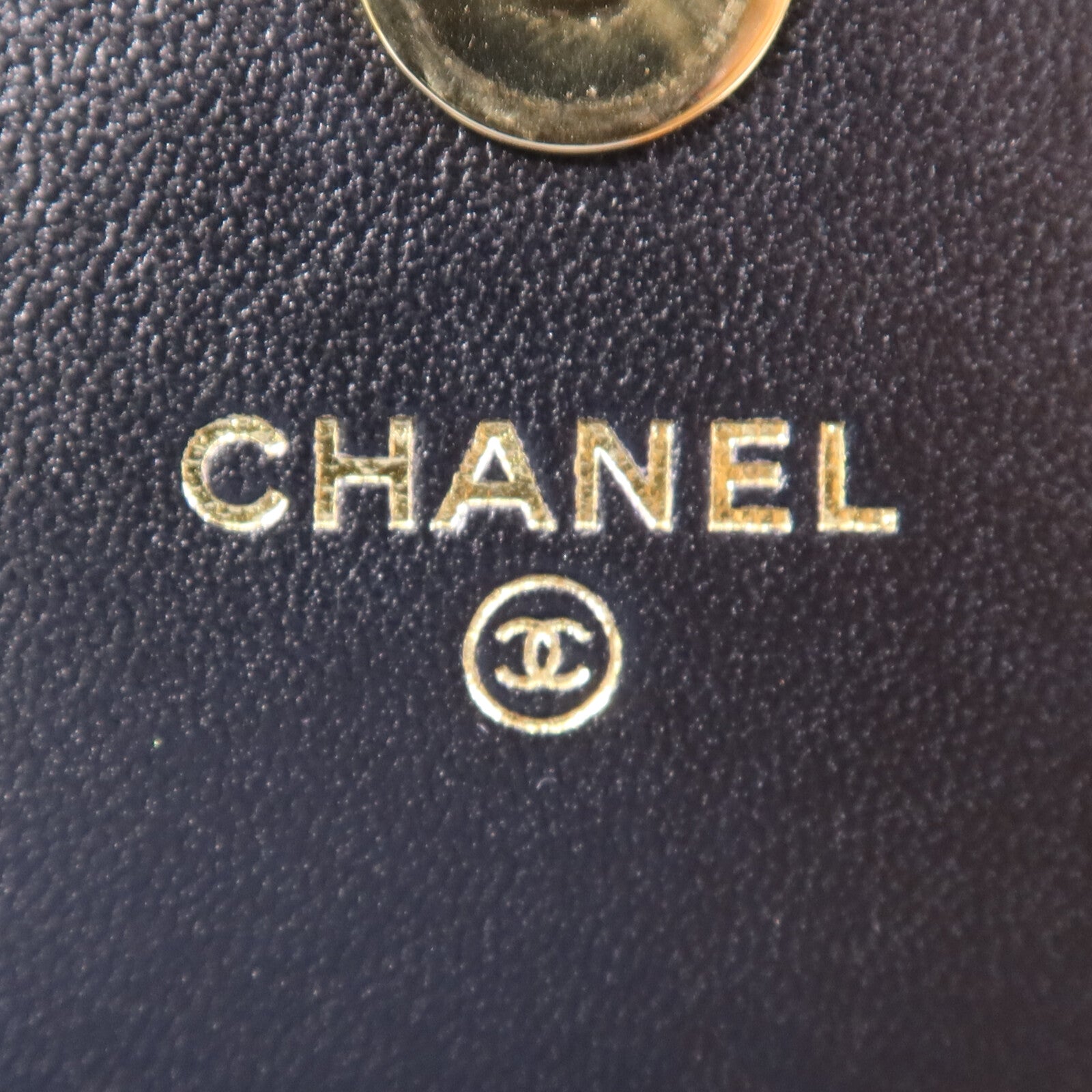 CHANEL 羊皮皮革WOC Wallet On Chain Handle金扣鏈帶手挽肩背兩用袋