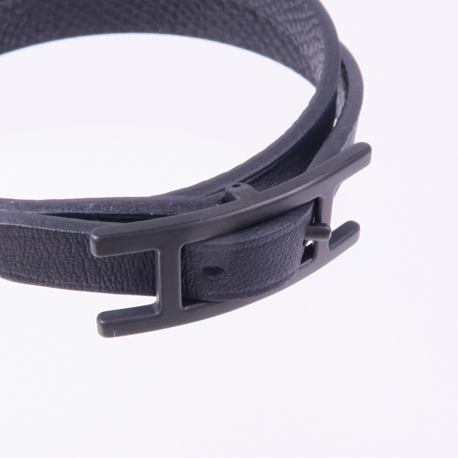 HERMES Swift/Epsom皮革Behapi Double Tour Bracelet手帶Noir