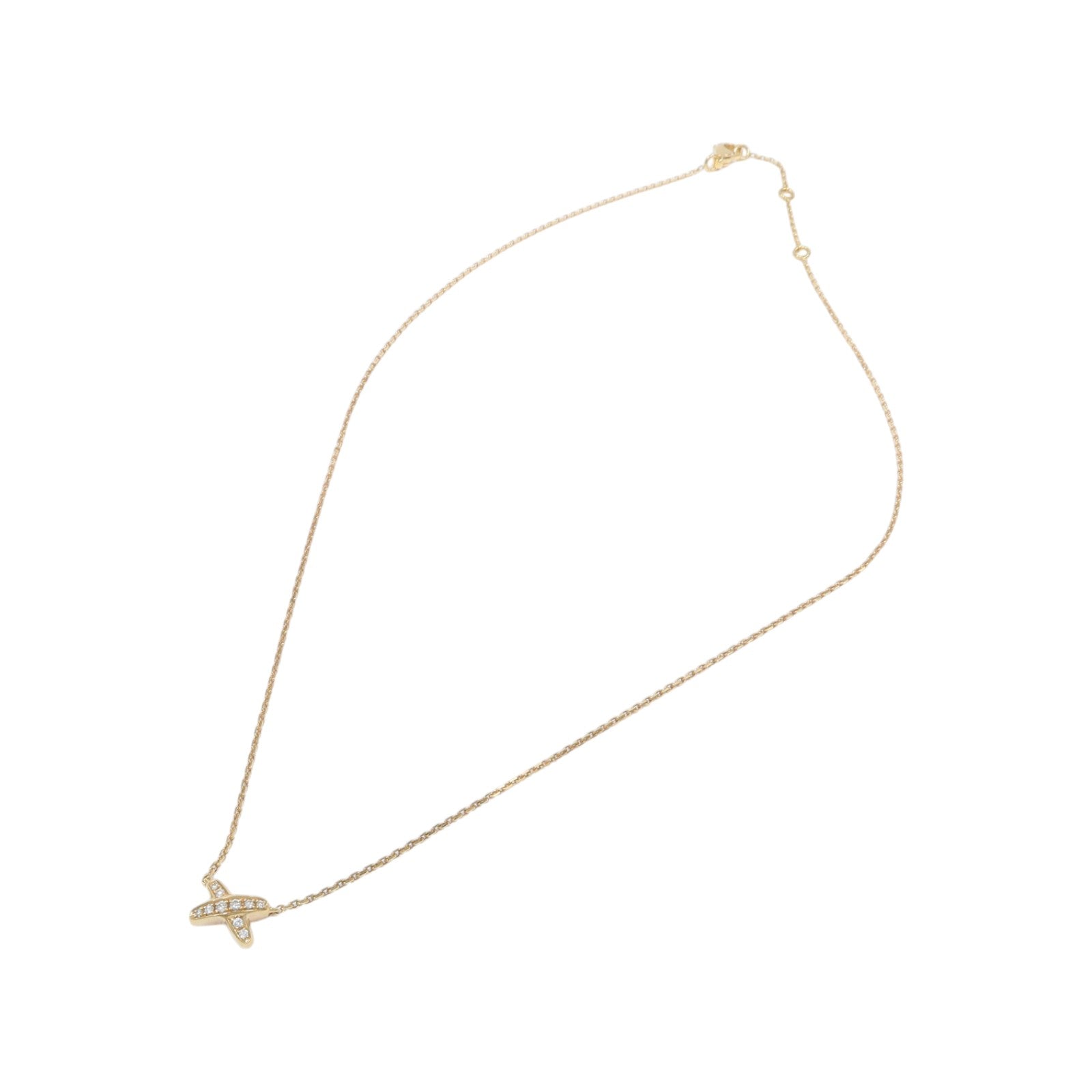 Chaumet 18K玫瑰金Jeux De Liens Necklace鑽石項鍊