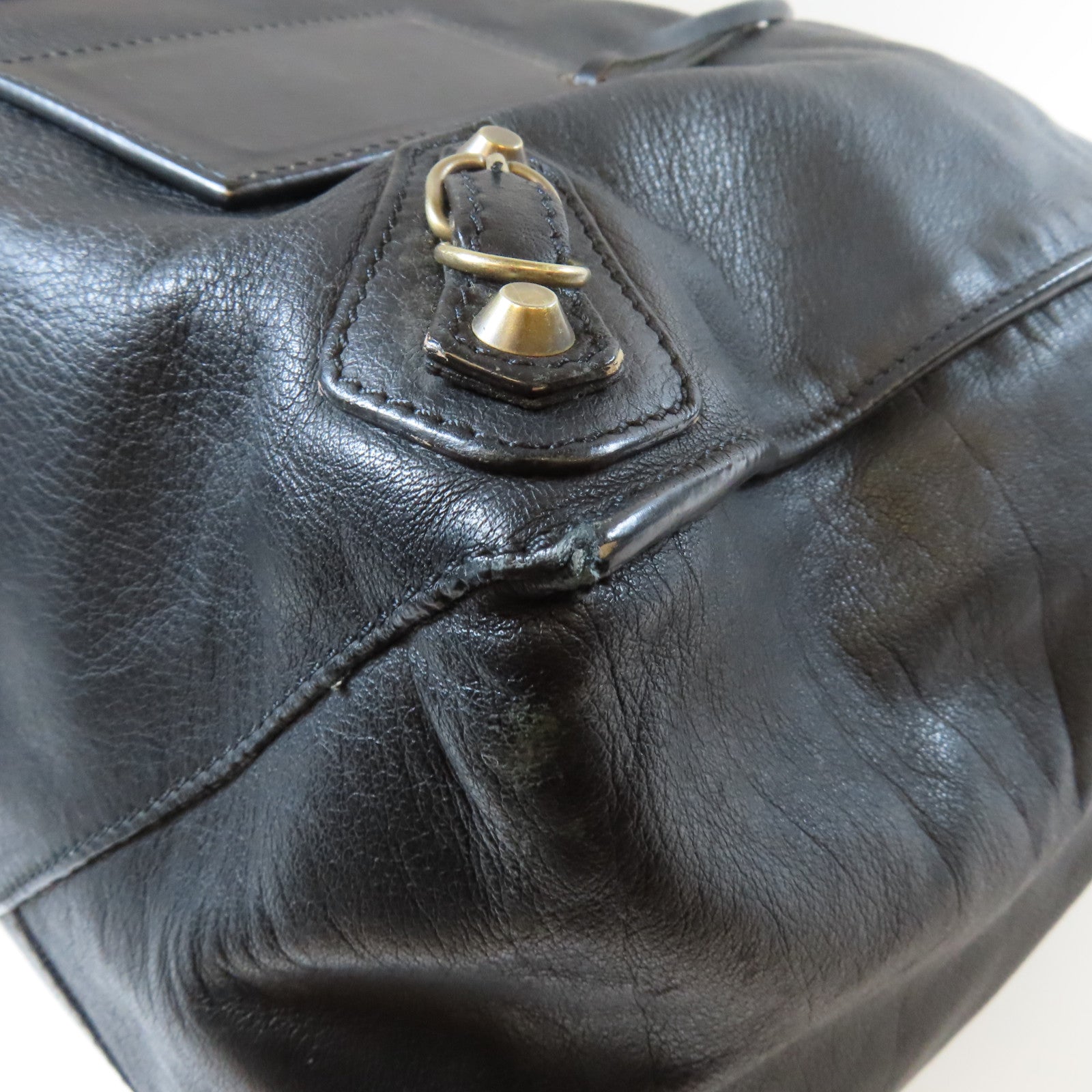 BALENCIAGA 【激減優惠】牛皮皮革Tote Bag金扣手挽袋黑色