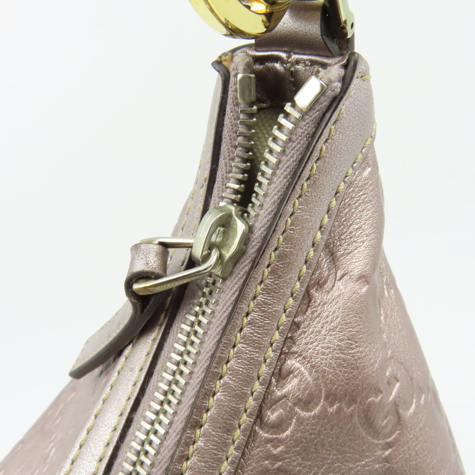 GUCCI 【清倉大減價】牛皮皮革Shoulder Bag肩背袋銀淺紫紅色