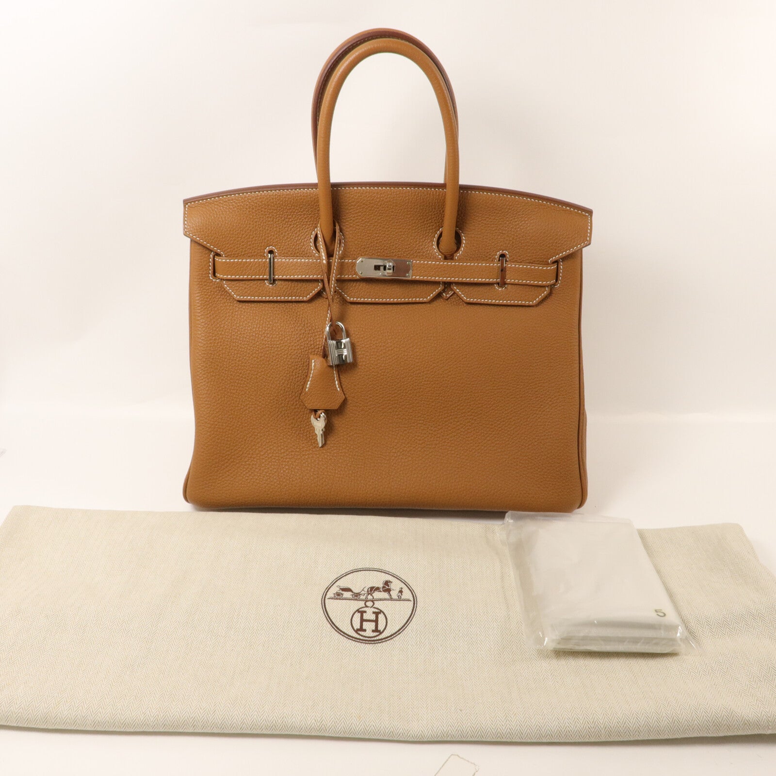 HERMES Togo皮革Birkin 35手挽袋Gold