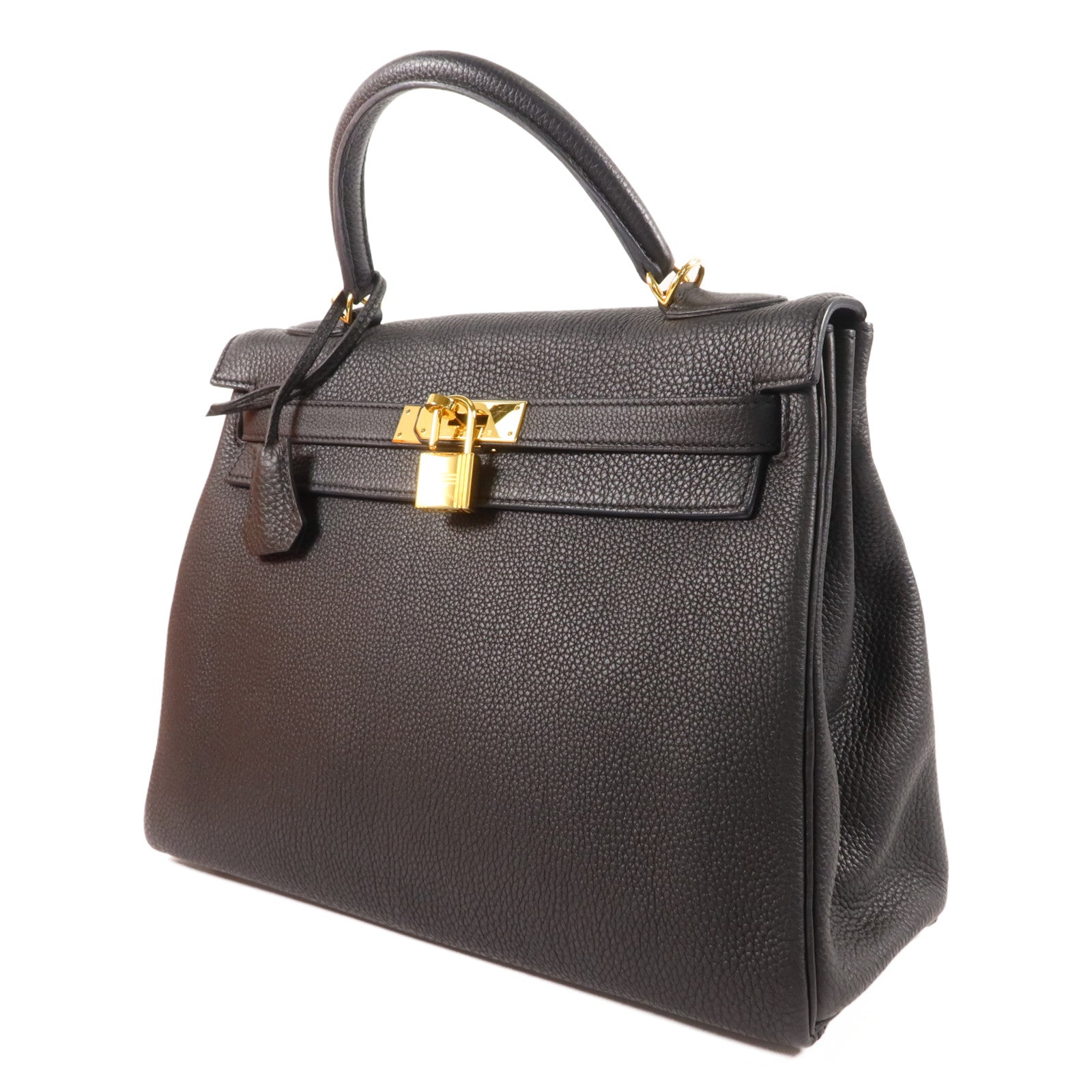 HERMES Togo皮革Kelly 32手挽肩背兩用袋Noir