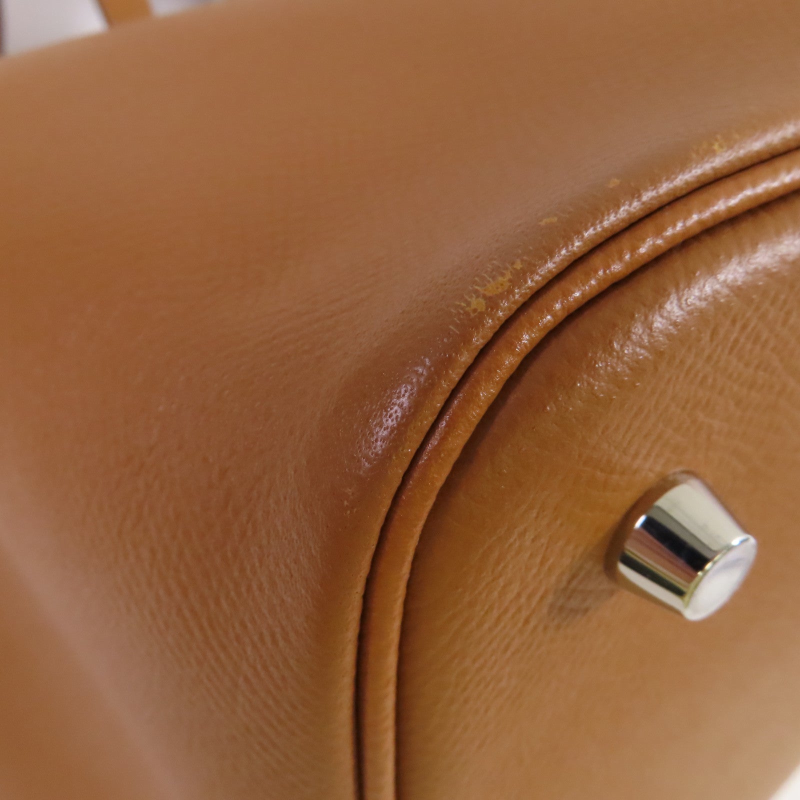 HERMES 【激減優惠】Epsom皮革Picotin MM Tote Bag銀扣手挽袋Gold金棕色