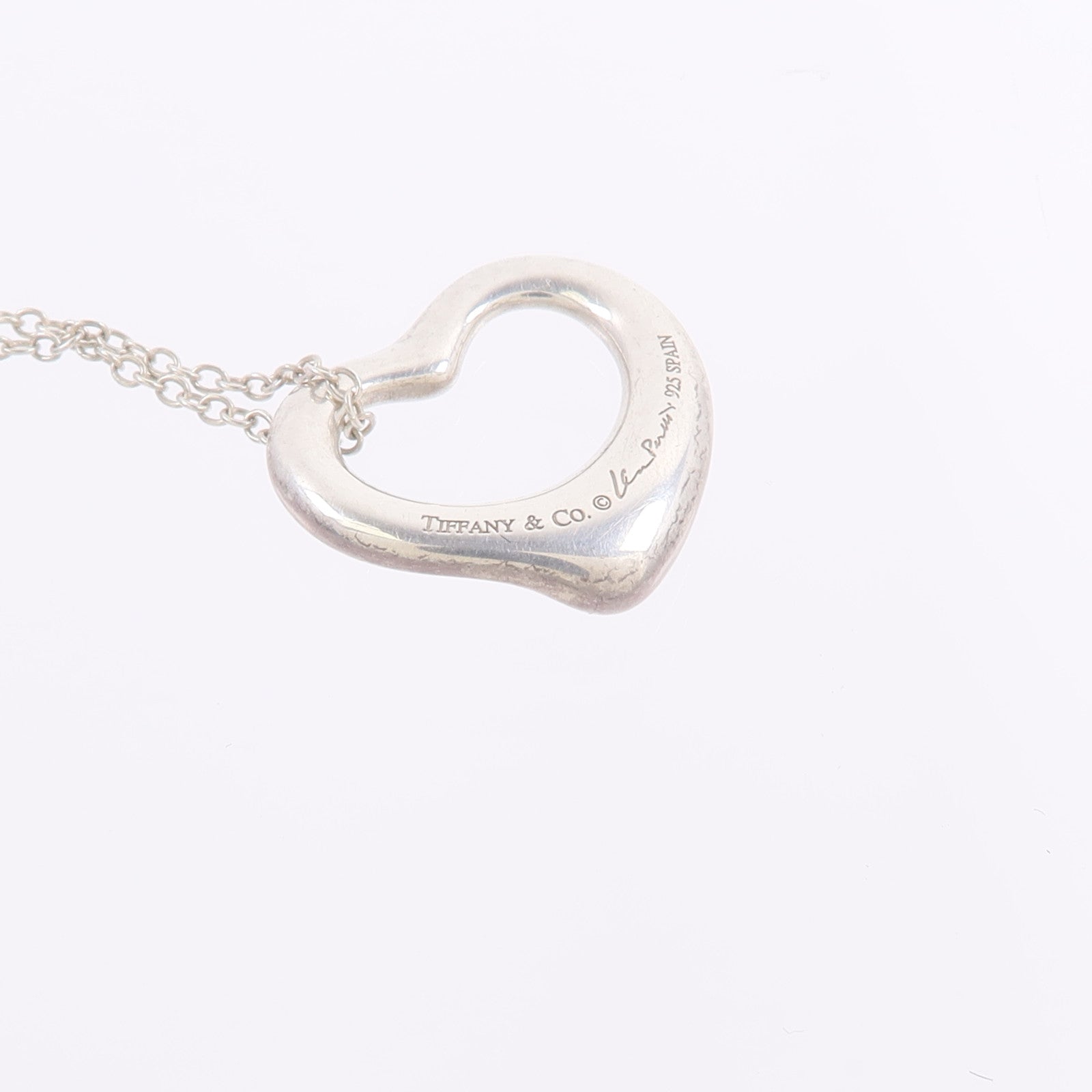 TIFFANY＆CO 925純銀Elsa Peretti Open Heart項鍊