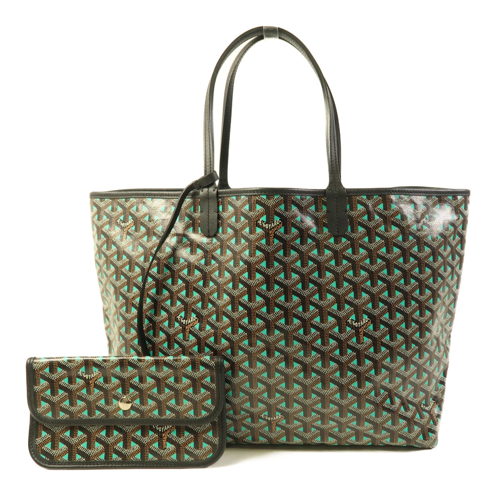 GOYARD Saint Louis Claire Voie Tote Bag Coated Canvas Black