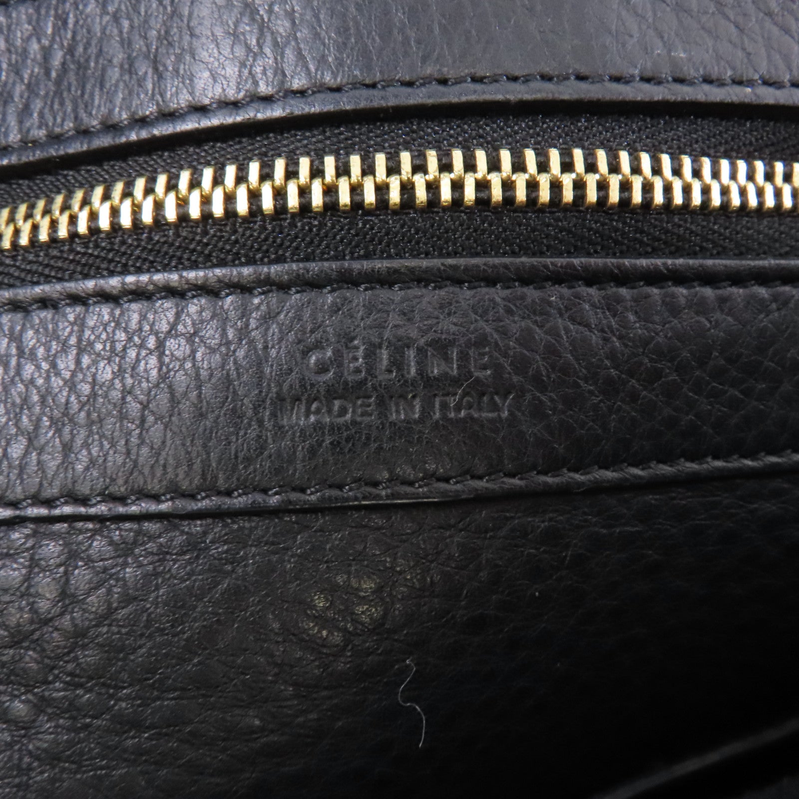 CELINE 牛皮皮革Tote Bag金扣手挽袋黑色