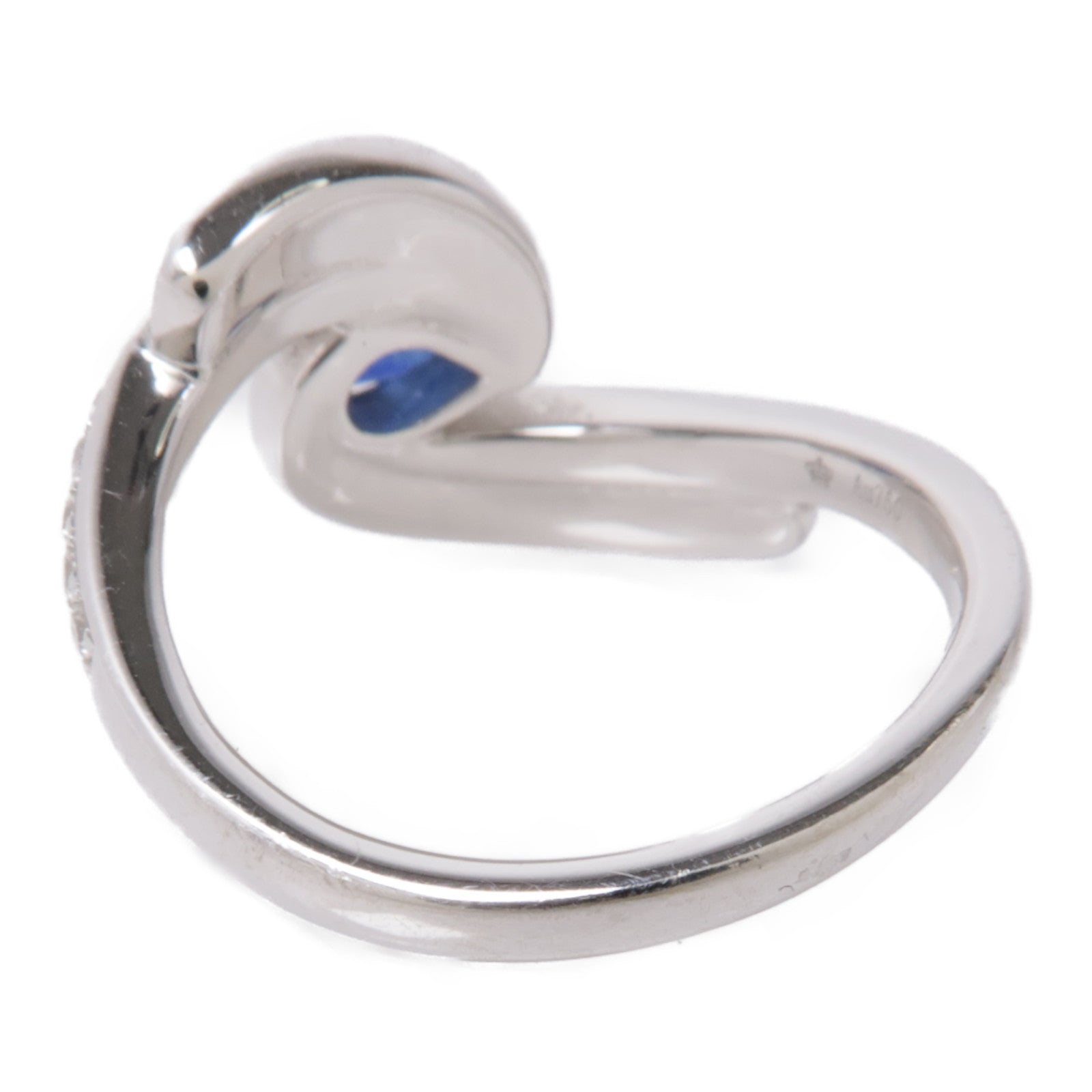 JEWELRY 【激減優惠】18K白金Sapphire Ring藍寶石/鑽石戒指US#6.5