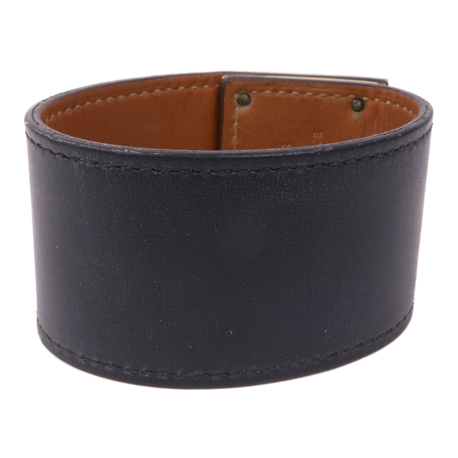 HERMES Swift皮革Kelly Dog Bracelet金扣手帶Noir