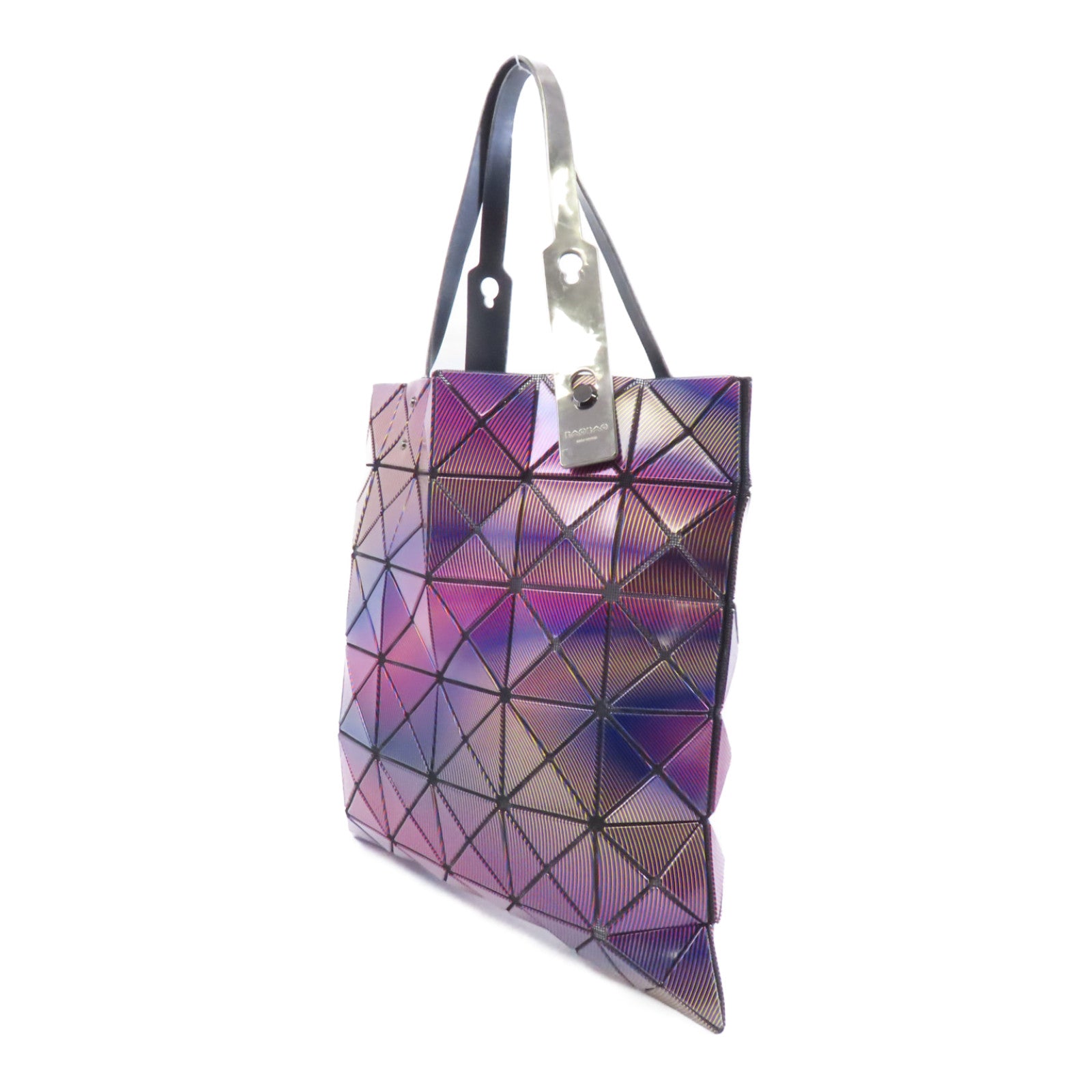 ISSEY MIYAKE PVC ISSEY MIYAKE Bao Bao銀扣手挽袋紫色