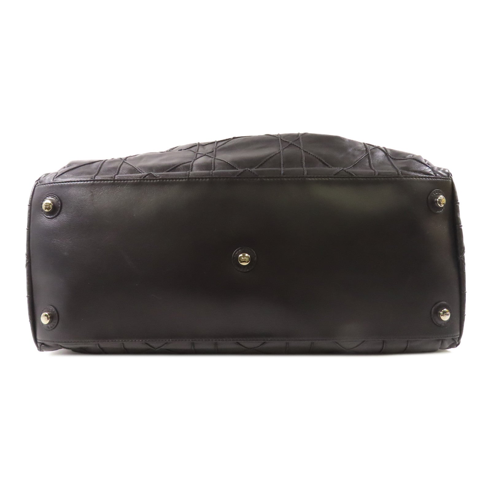Dior 皮革Shoulder Bag銀扣鏈帶肩背袋黑色