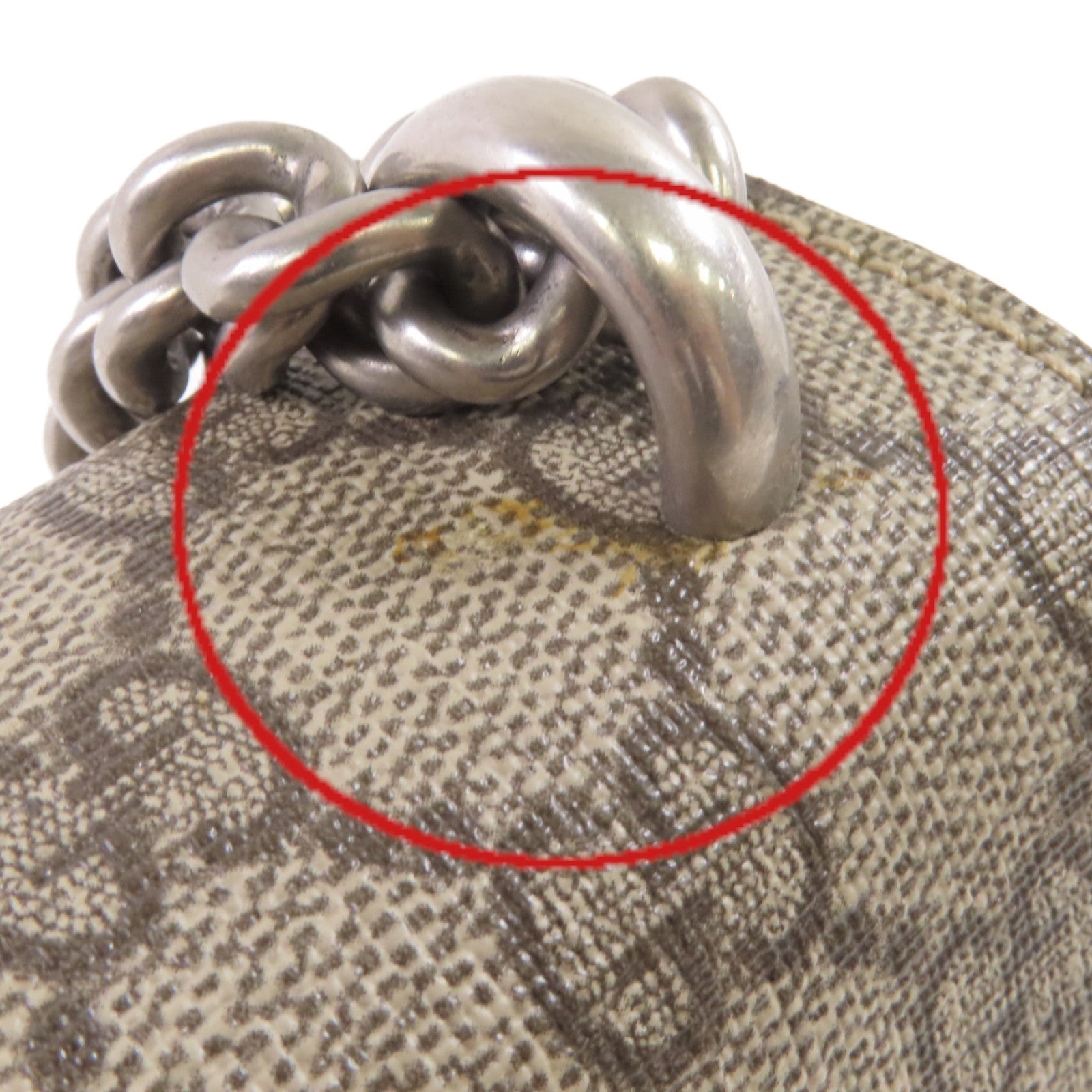 GUCCI 塗層帆布GG Supreme Dionysus Mini Chain Shoulder Bag銀扣鏈帶肩背袋啡色