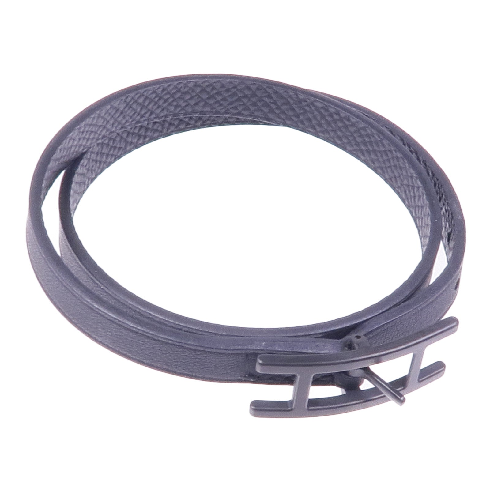 HERMES Swift/Epsom皮革Behapi Double Tour Bracelet手帶Noir