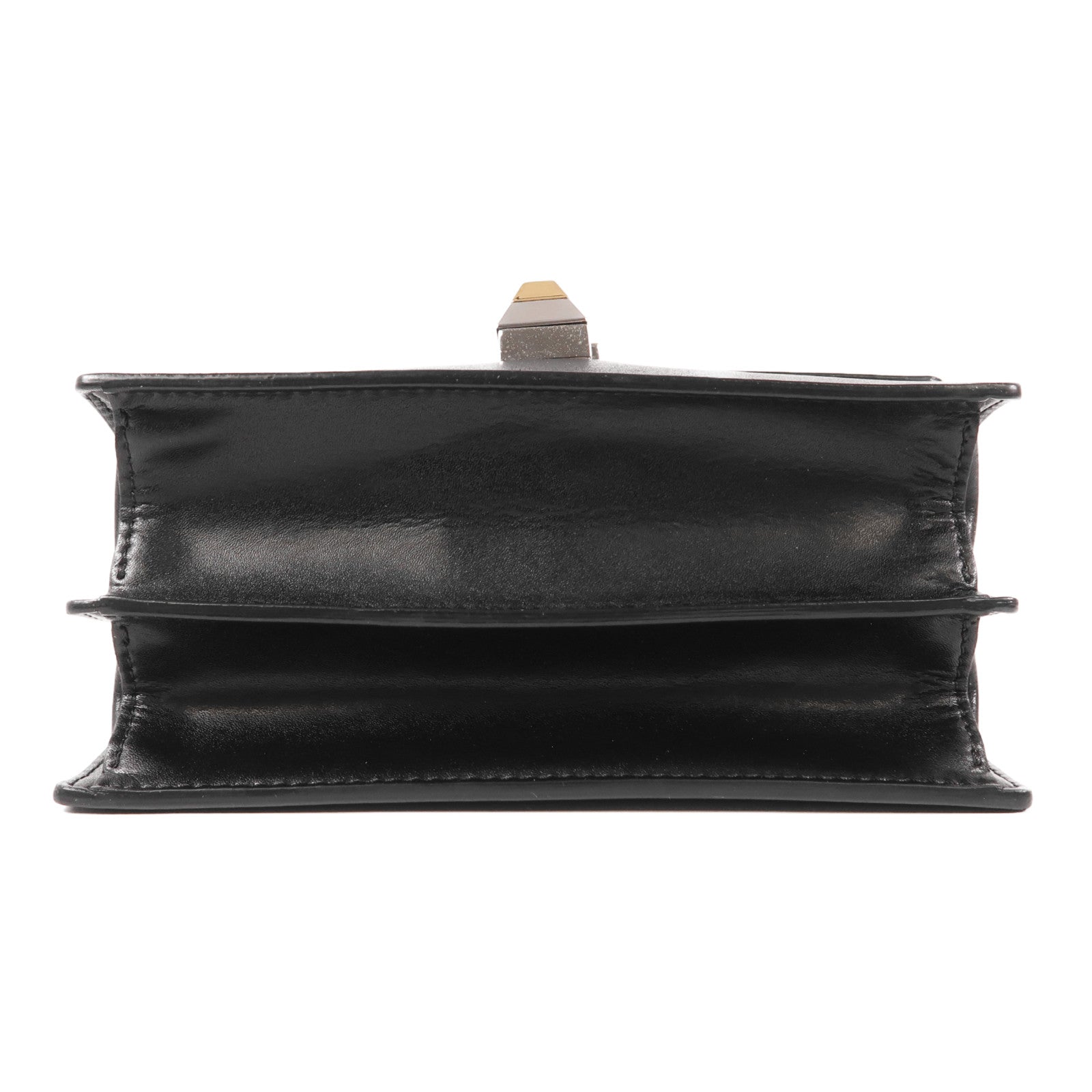 FENDI SHW Kan I Monster Eyes Chain Shoulder Bag 8M381.2SR Calfskin Leather Black