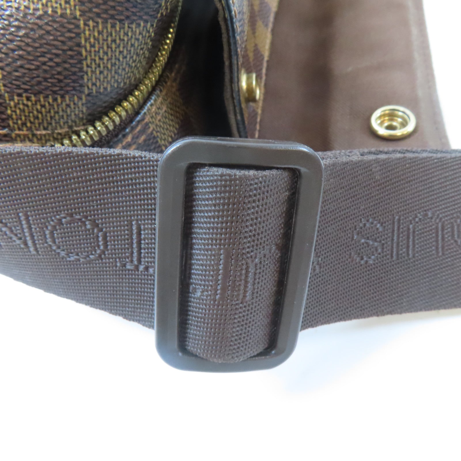 LOUIS VUITTON Damier Naviglio金扣肩背袋啡色