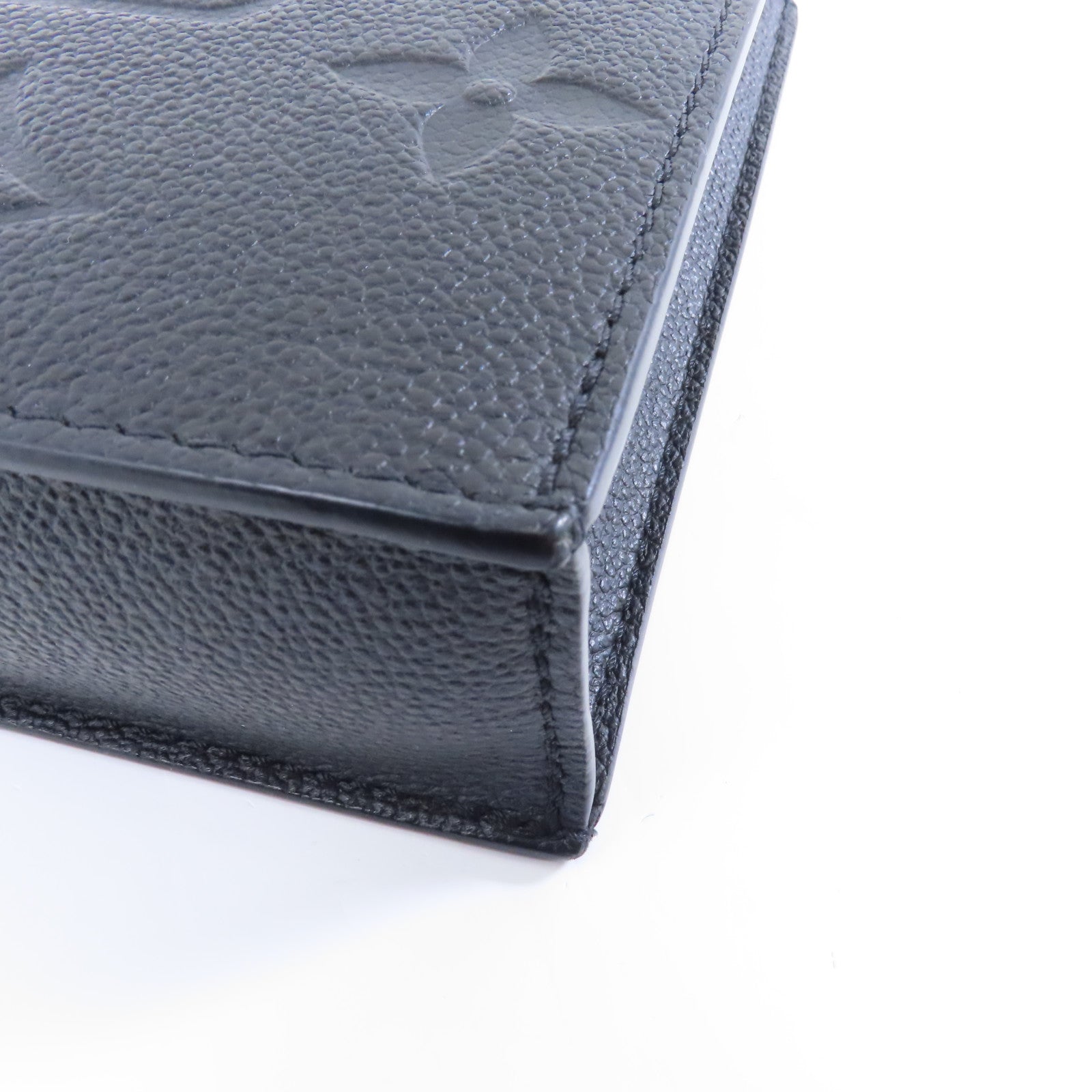LOUIS VUITTON Monogram Empreinte Petit Sac Plat金扣手挽肩背兩用袋黑色