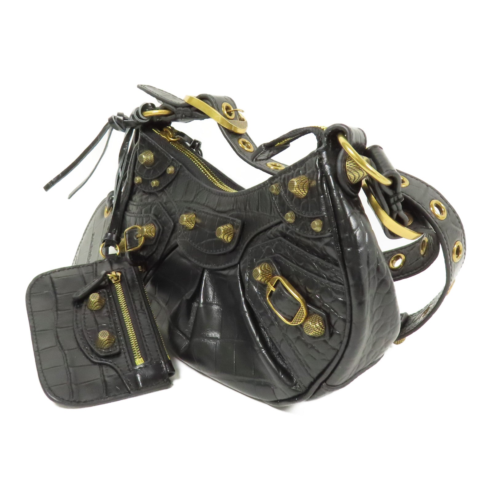 BALENCIAGA 牛皮皮革Neo Classic Mini金扣肩背袋