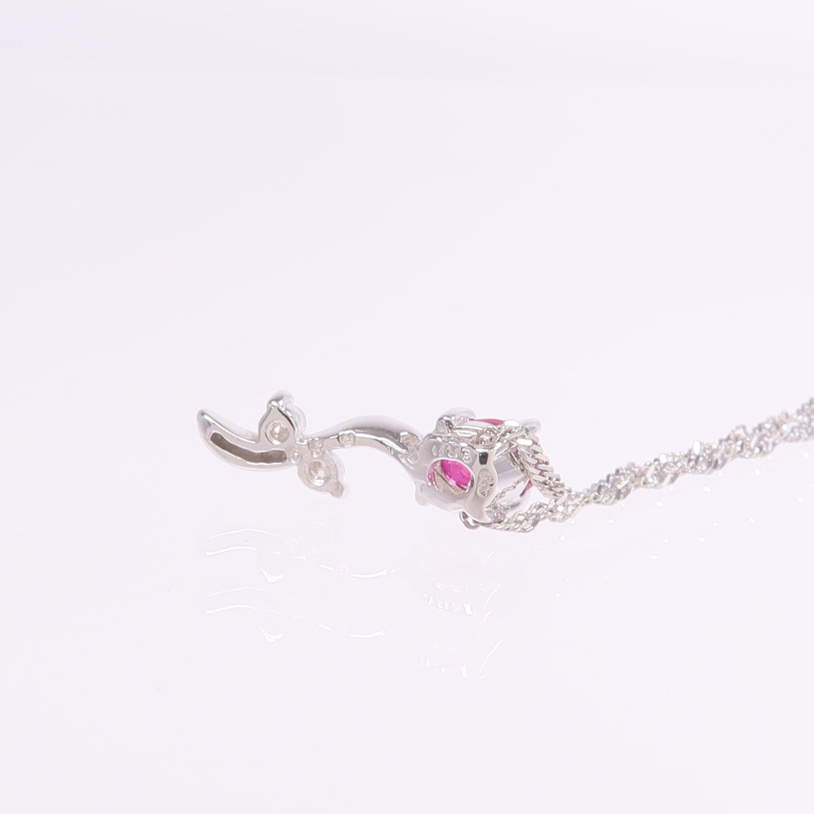 JEWELRY 18K白金Ruby Diamond Necklace紅寶石/鑽石項鍊