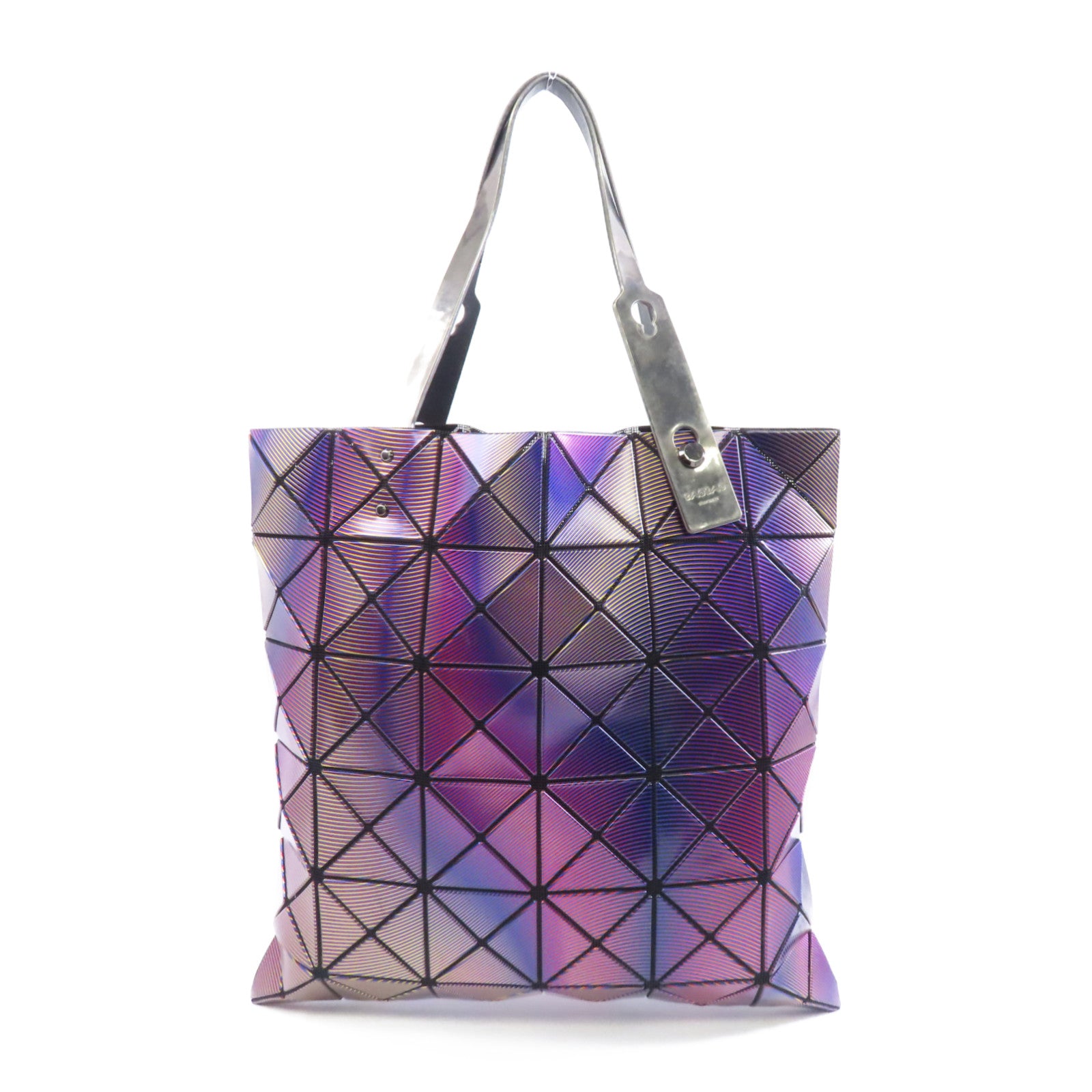 ISSEY MIYAKE PVC ISSEY MIYAKE Bao Bao銀扣手挽袋紫色