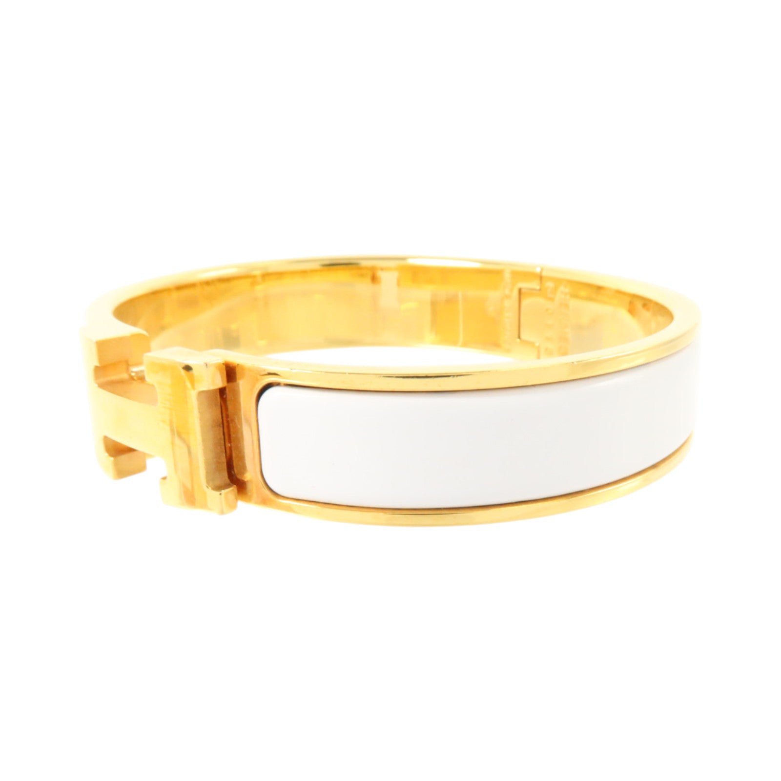 HERMES 金屬/琺瑯Clic H Bracelet金扣手鏈