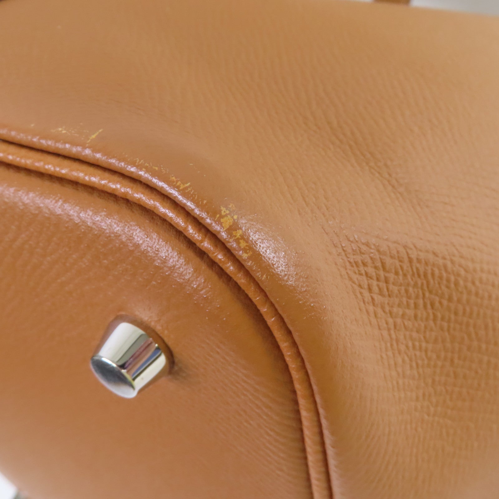 HERMES 【激減優惠】Epsom皮革Picotin MM Tote Bag銀扣手挽袋Gold金棕色
