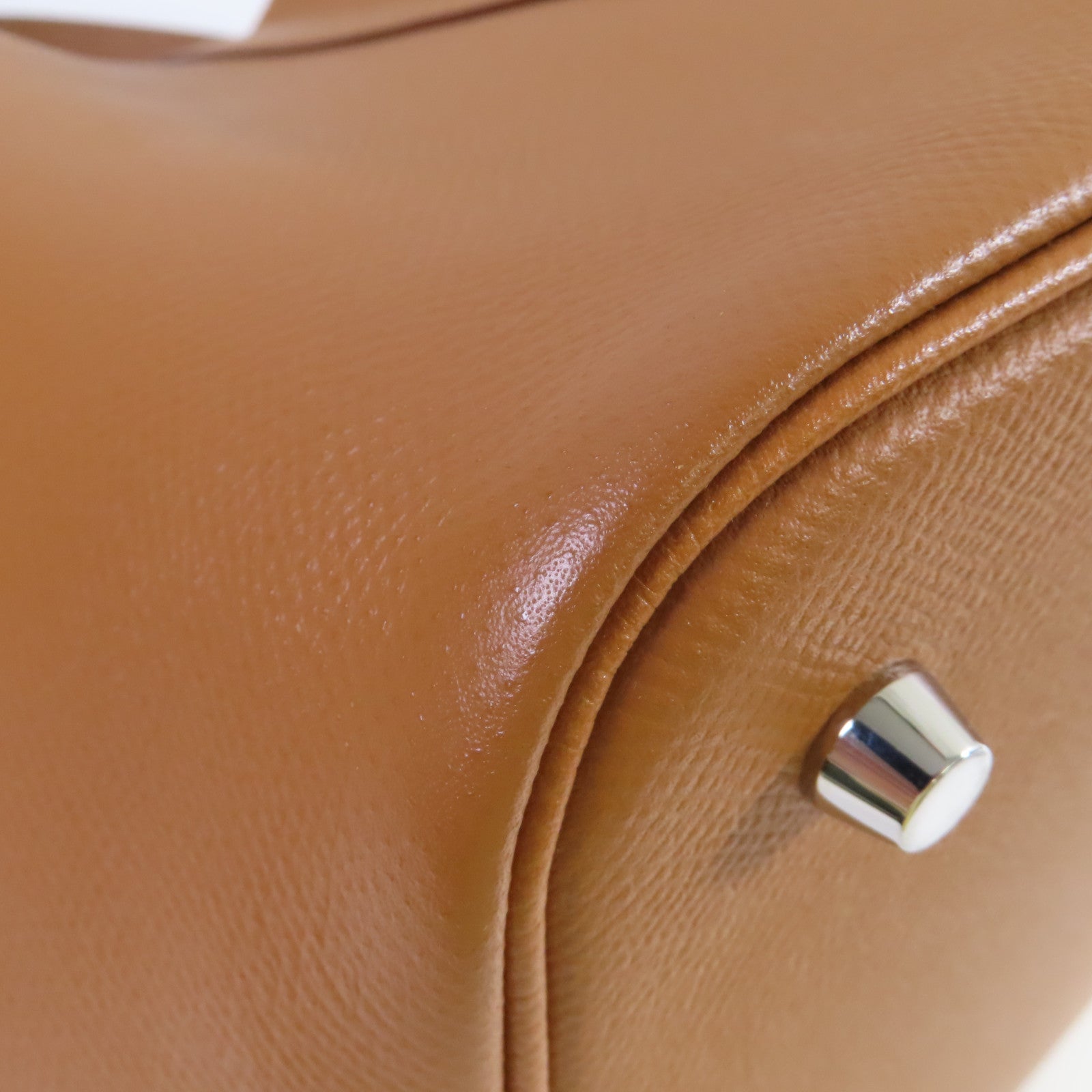 HERMES 【激減優惠】Epsom皮革Picotin MM Tote Bag銀扣手挽袋Gold金棕色