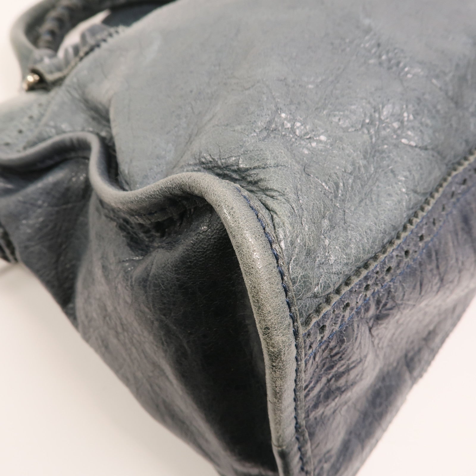 BALENCIAGA 牛皮皮革Giant City銀扣手挽肩背兩用袋
