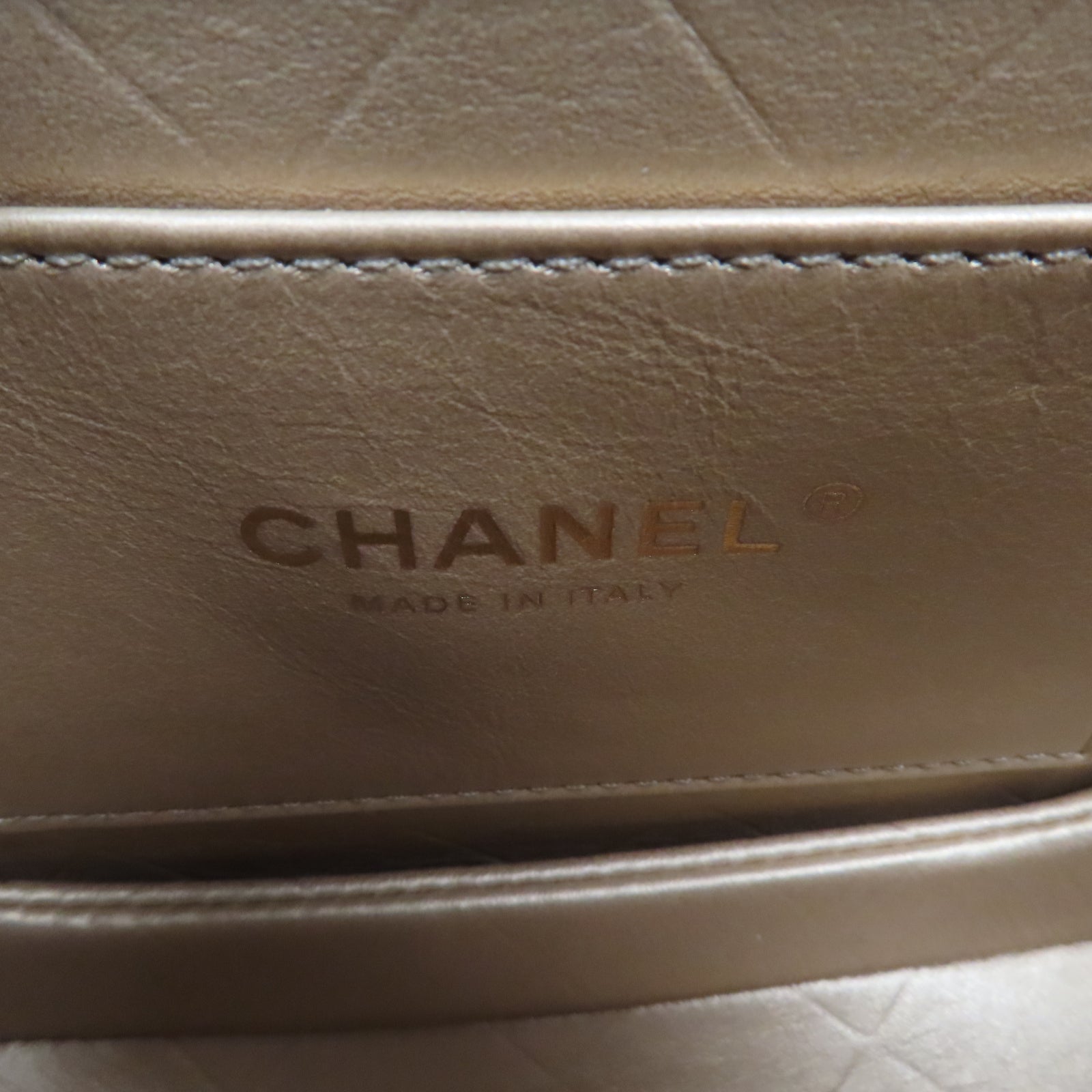 CHANEL 菱格牛皮皮革Shoulder Bag金扣鏈帶肩背袋白色