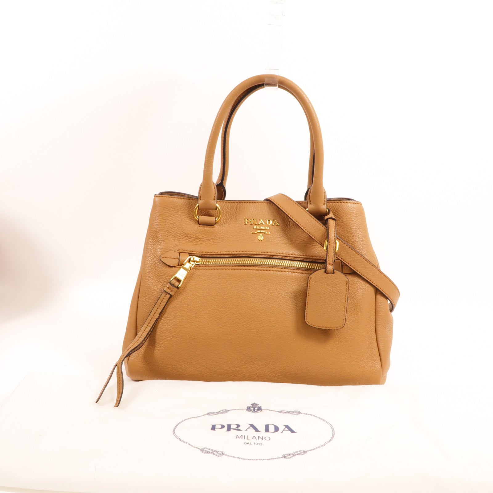 PRADA 牛皮皮革2Way Shoulder Bag手挽肩背兩用袋