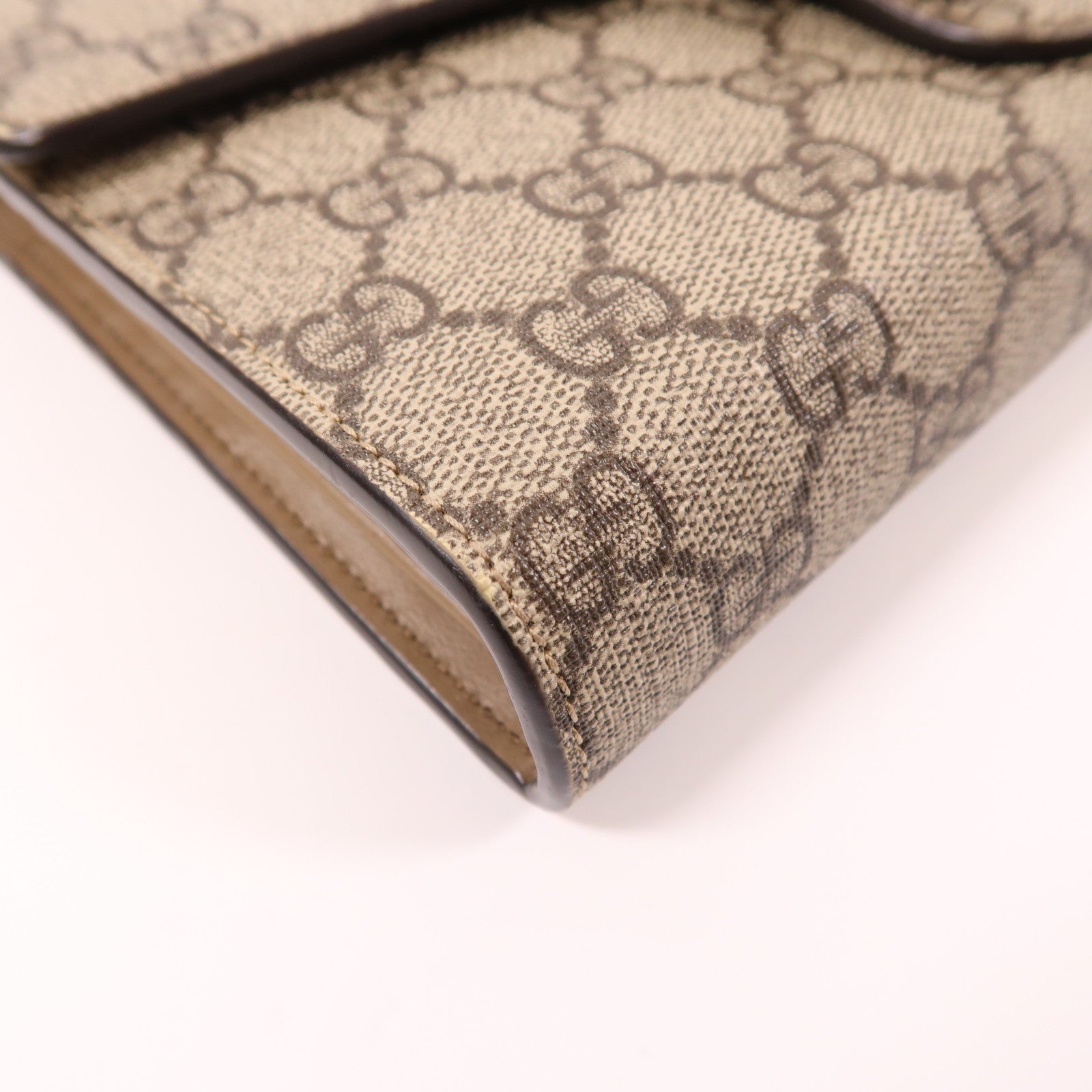 GUCCI 塗層帆布Dionysus Wallet On Chain銀扣鏈帶肩背袋