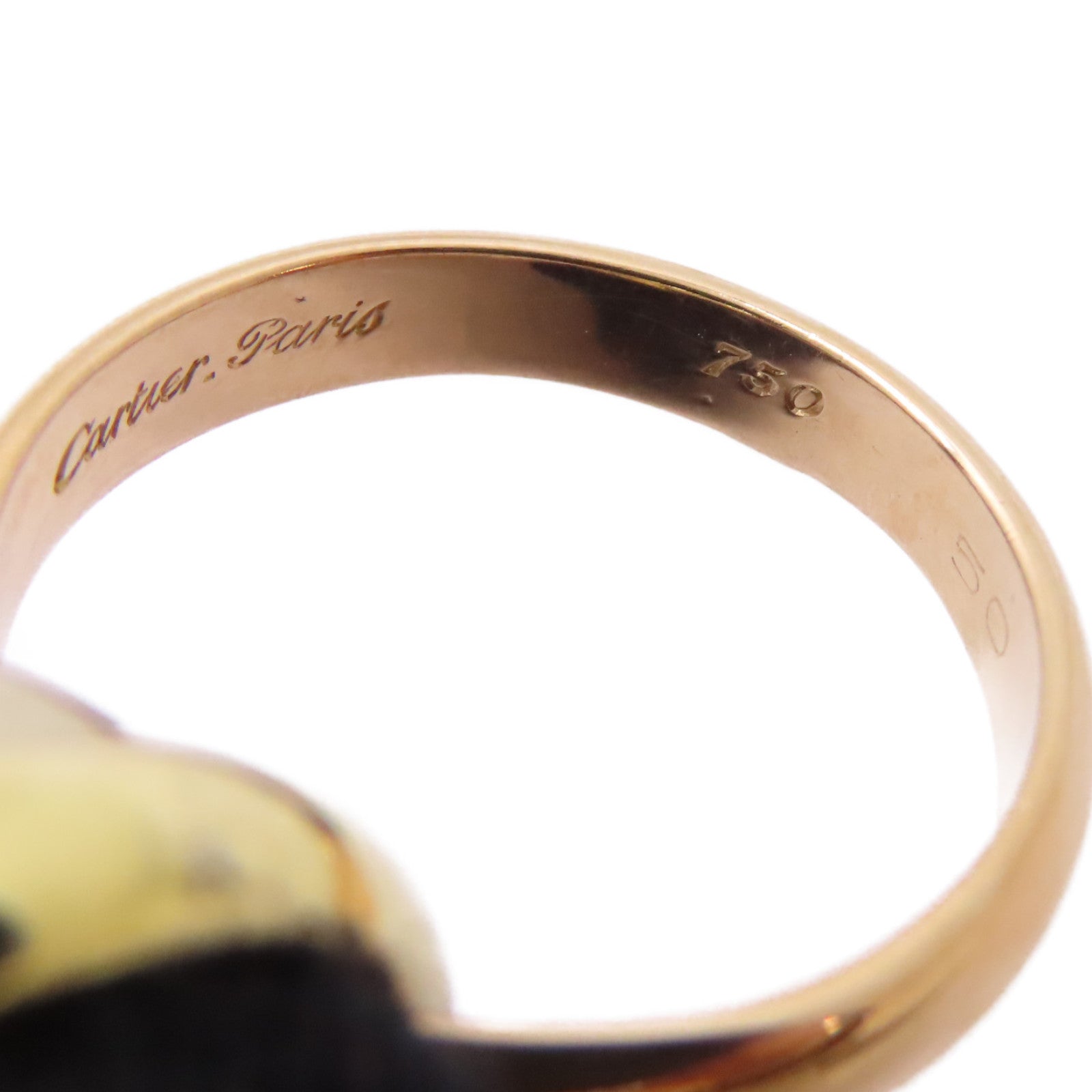 CARTIER 18K黃金/白金/玫瑰金Trinity Ring戒指US#5.25/Cartier#50