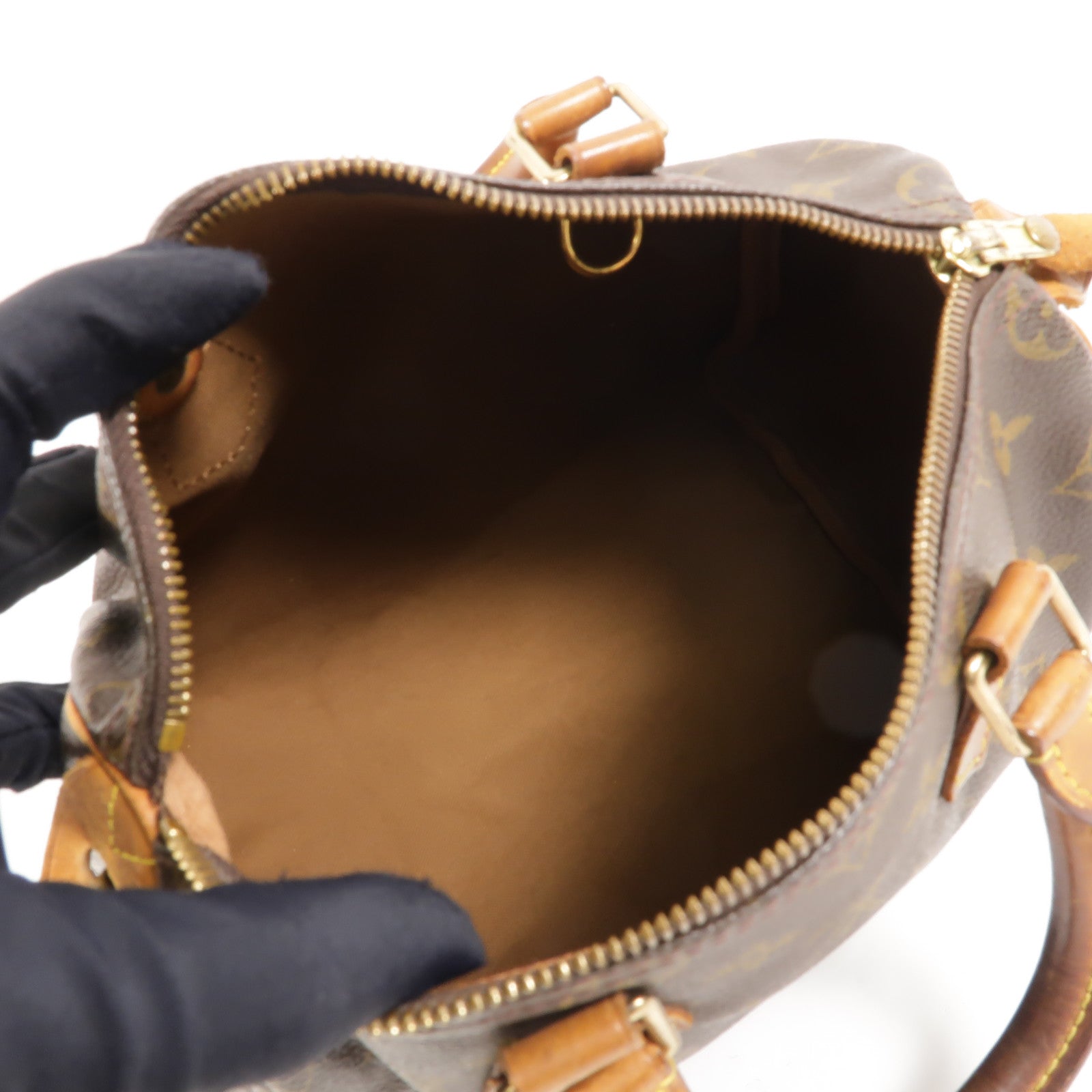 LOUIS VUITTON Monogram Speedy 25金扣手挽袋
