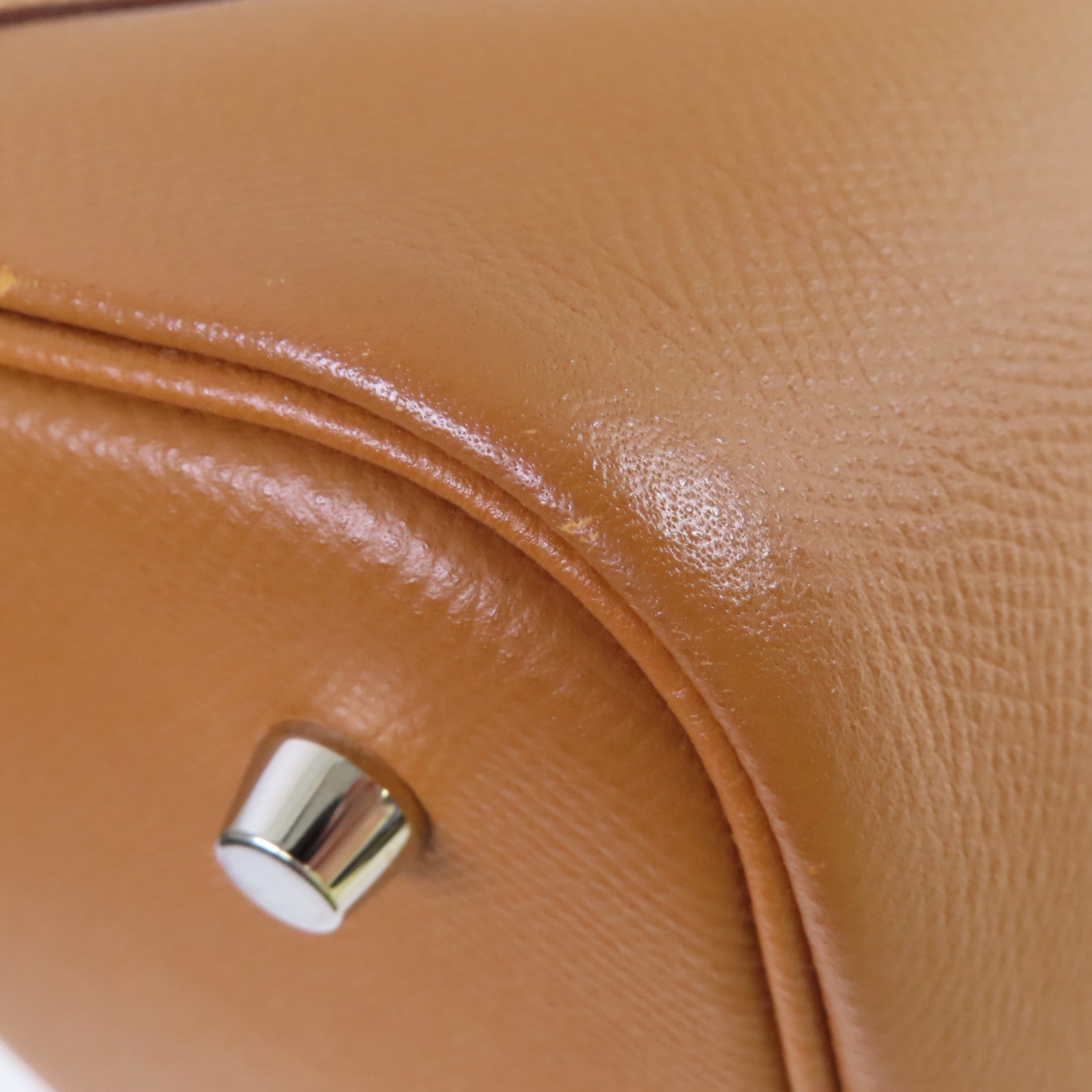 HERMES 【激減優惠】Epsom皮革Picotin MM Tote Bag銀扣手挽袋Gold金棕色