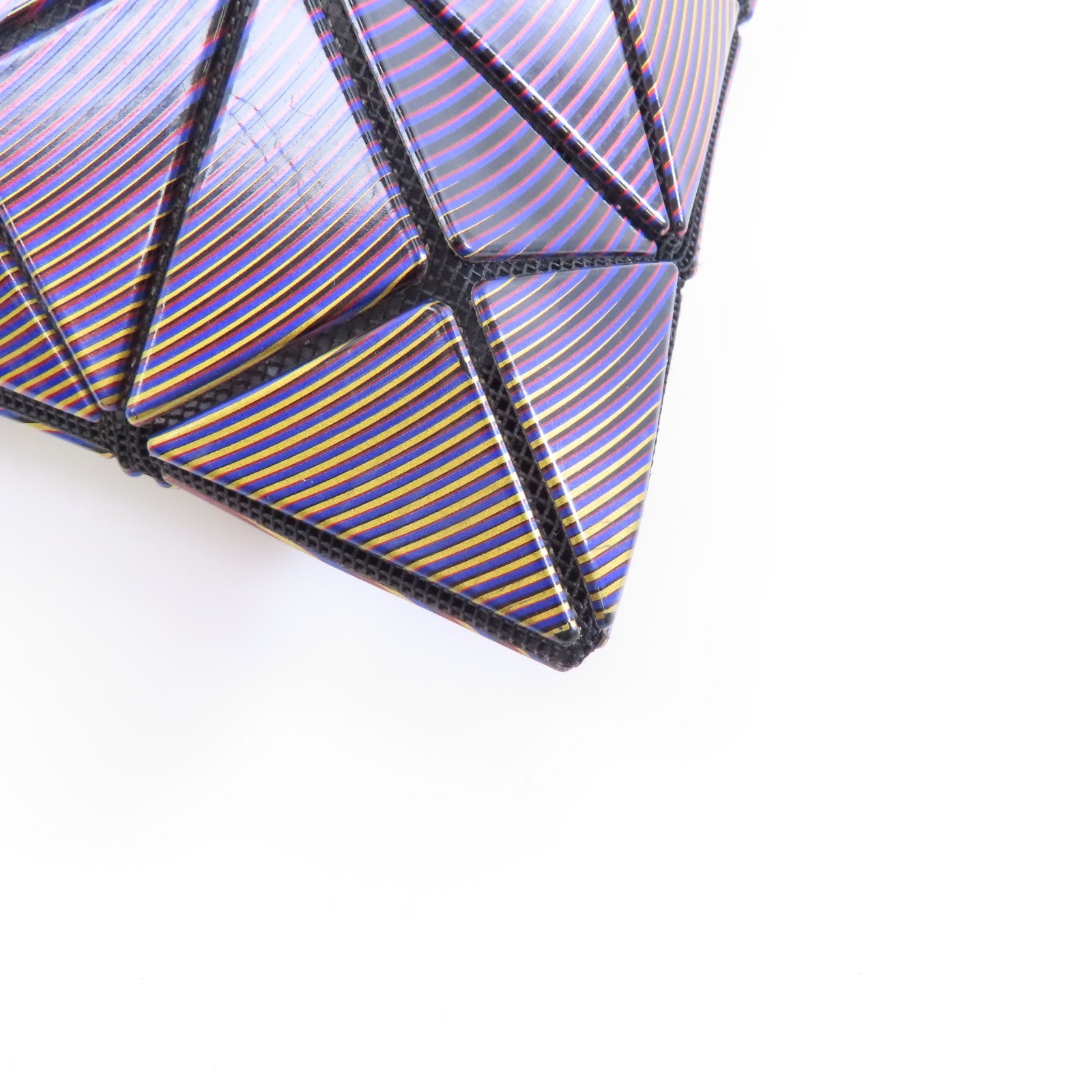 ISSEY MIYAKE PVC ISSEY MIYAKE Bao Bao銀扣手挽袋紫色