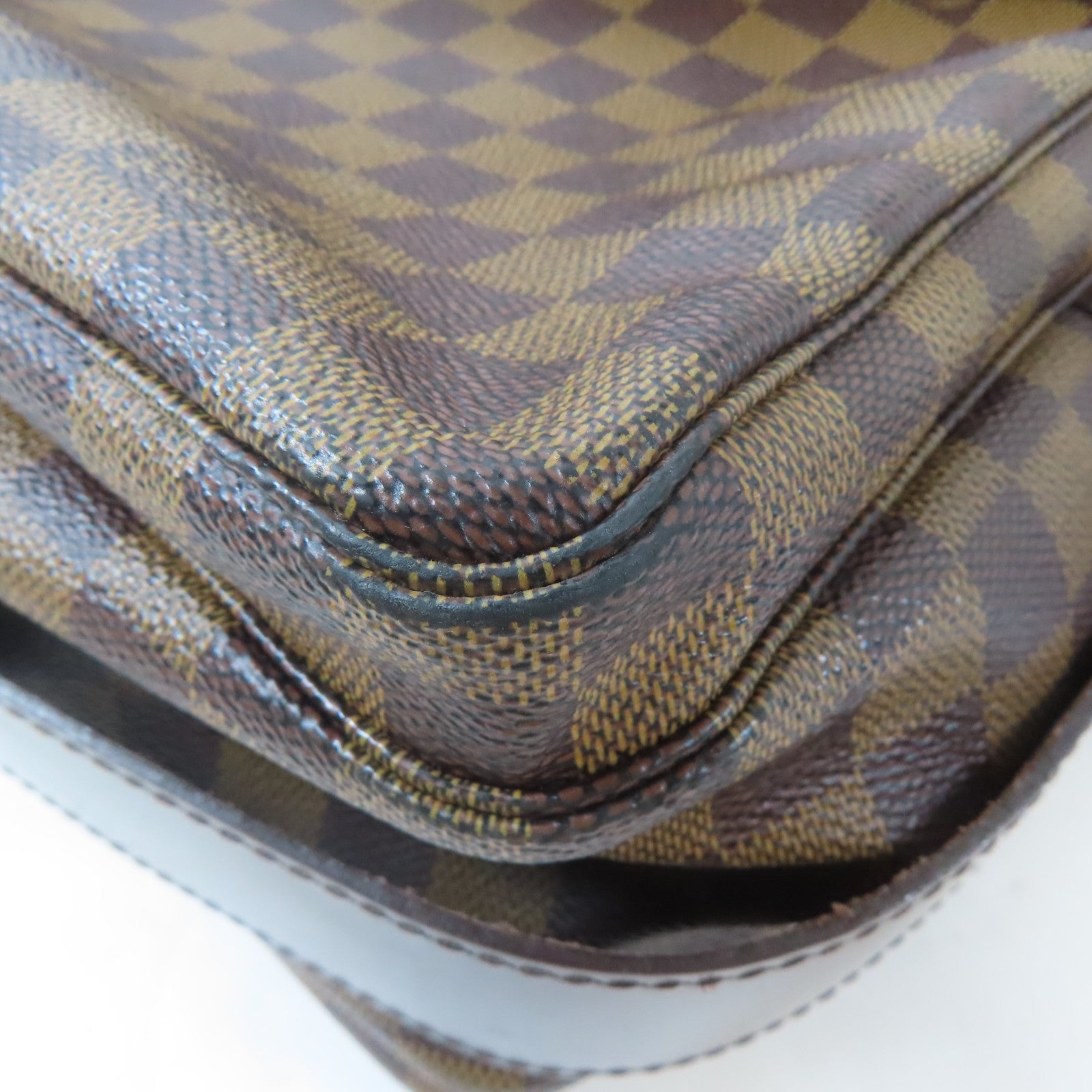 LOUIS VUITTON Damier Naviglio金扣肩背袋啡色