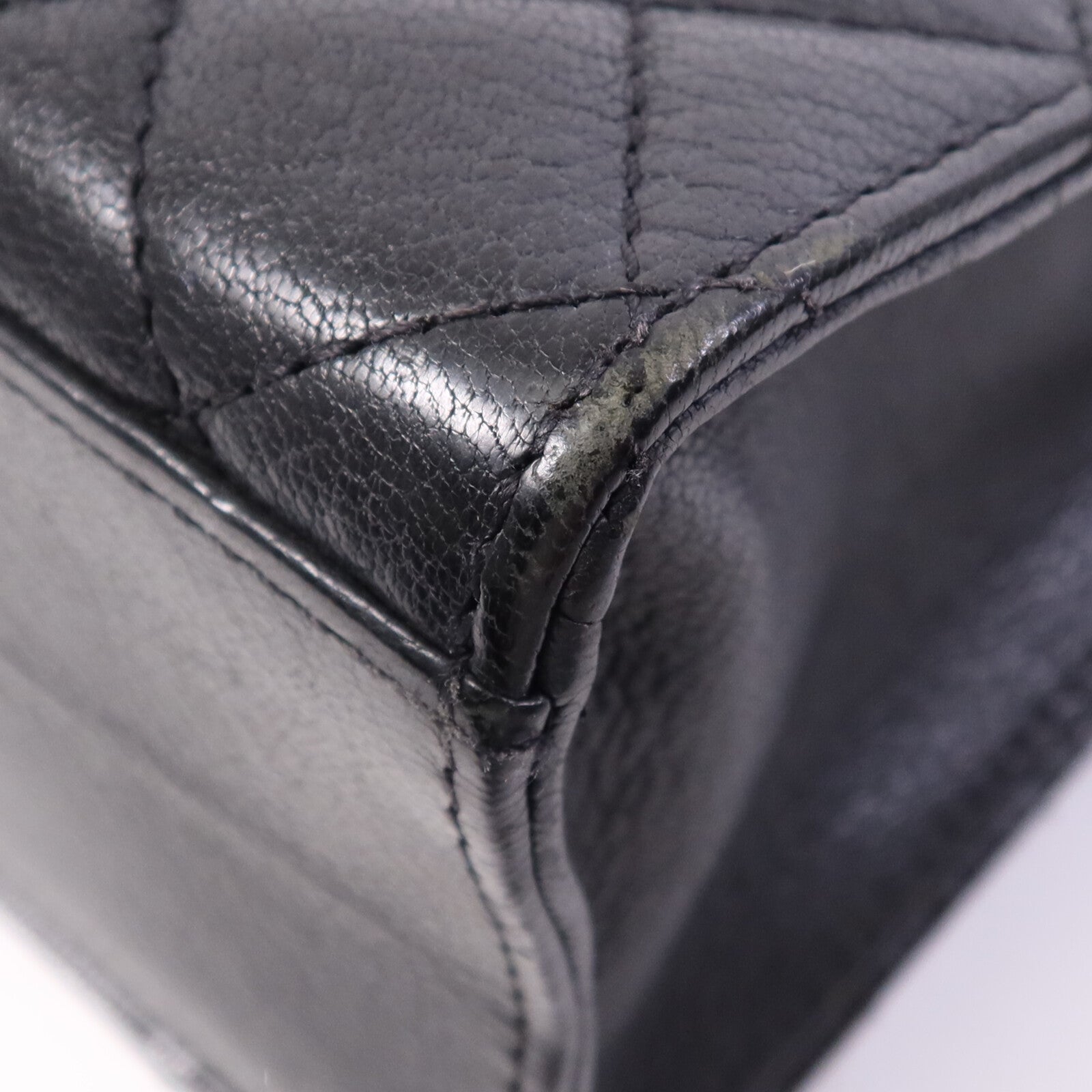 CHANEL 牛皮皮革Rita Top Handle Flap金扣鏈帶肩背袋