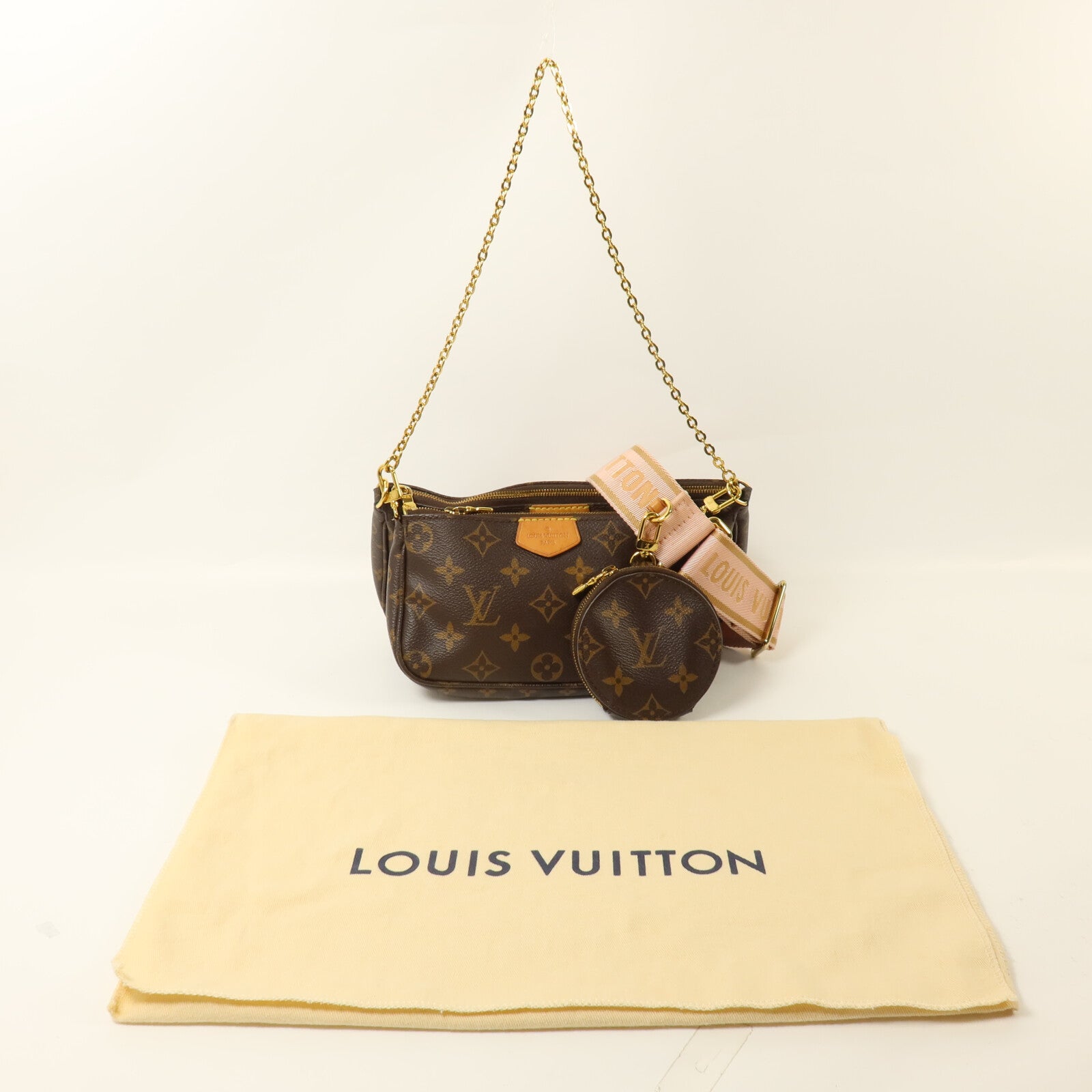 LOUIS VUITTON Monogram Multi Pochette Accessoires手挽肩背兩用袋