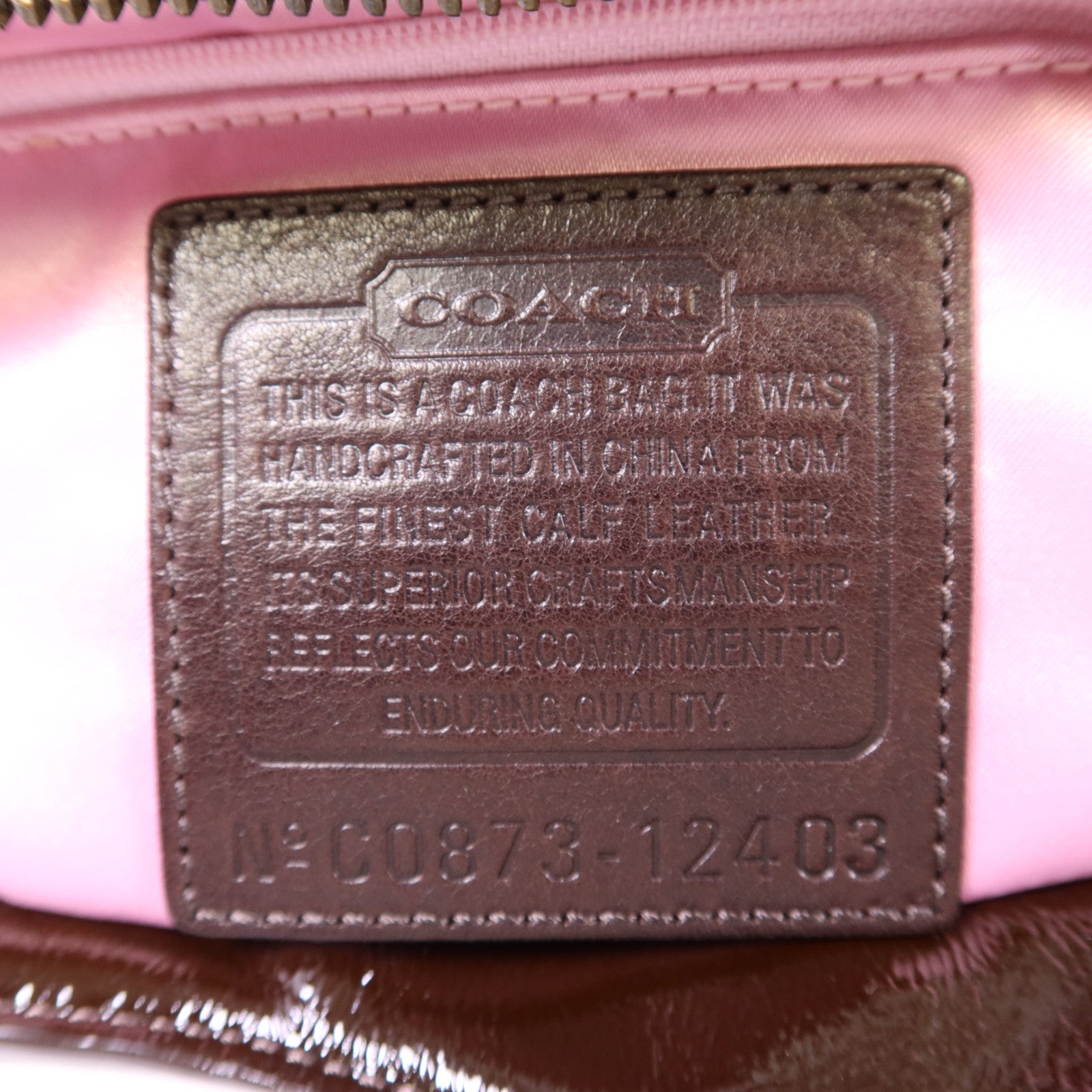 COACH 漆皮皮革Shoulder Bag肩背袋