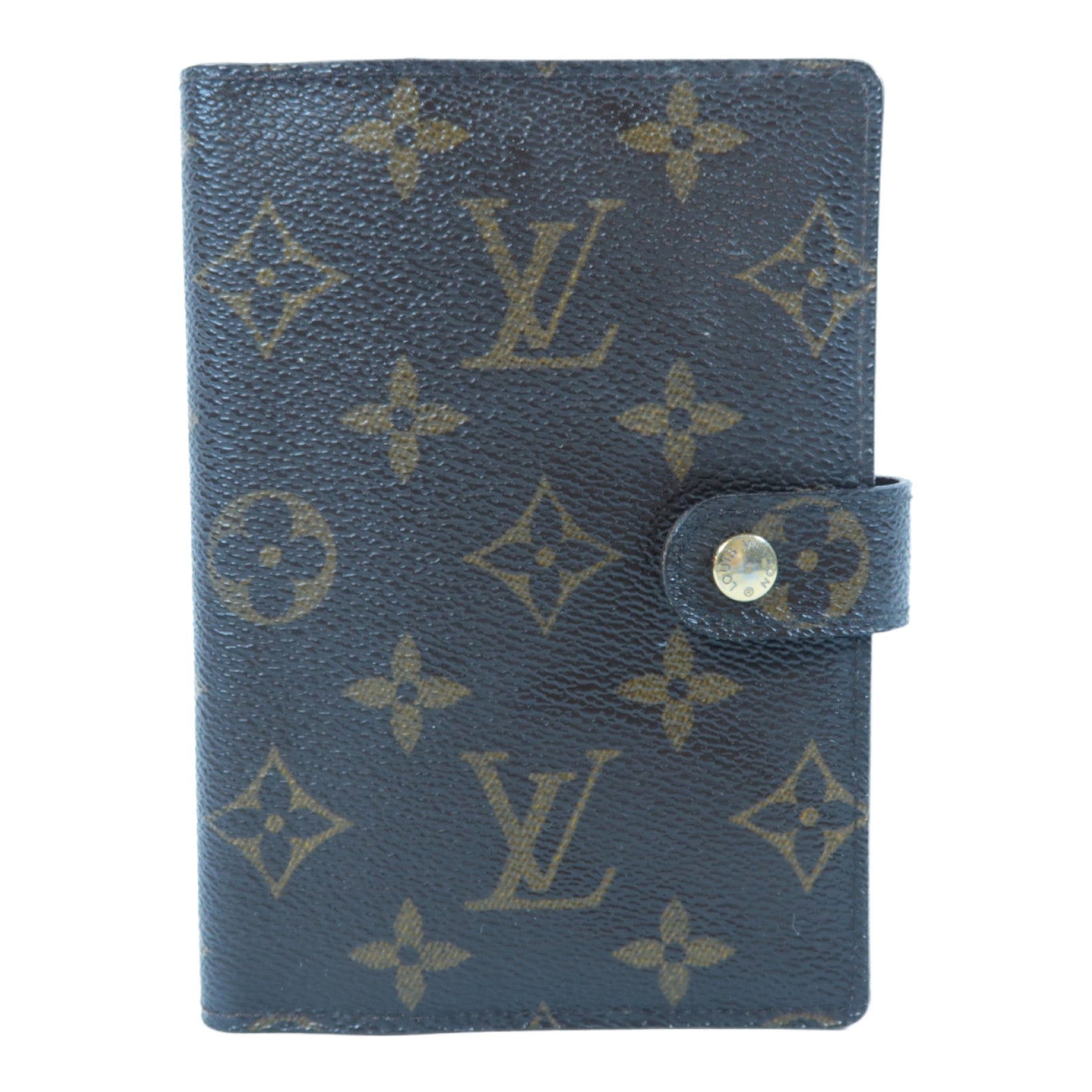 LOUIS VUITTON Monogram Small Ring Agenda Cover金扣小號活頁環記事本封套啡色