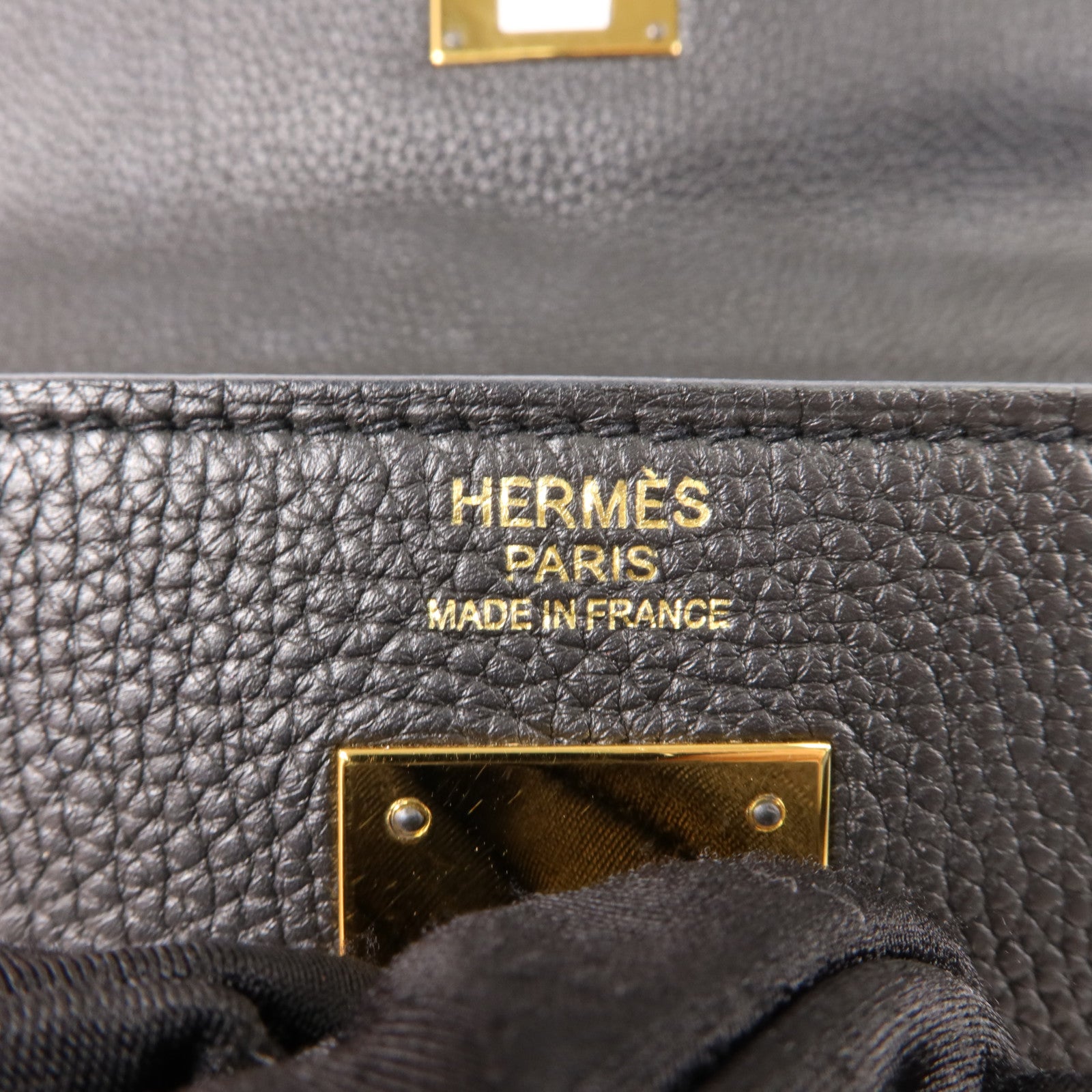 HERMES Togo皮革Kelly 32手挽肩背兩用袋Noir