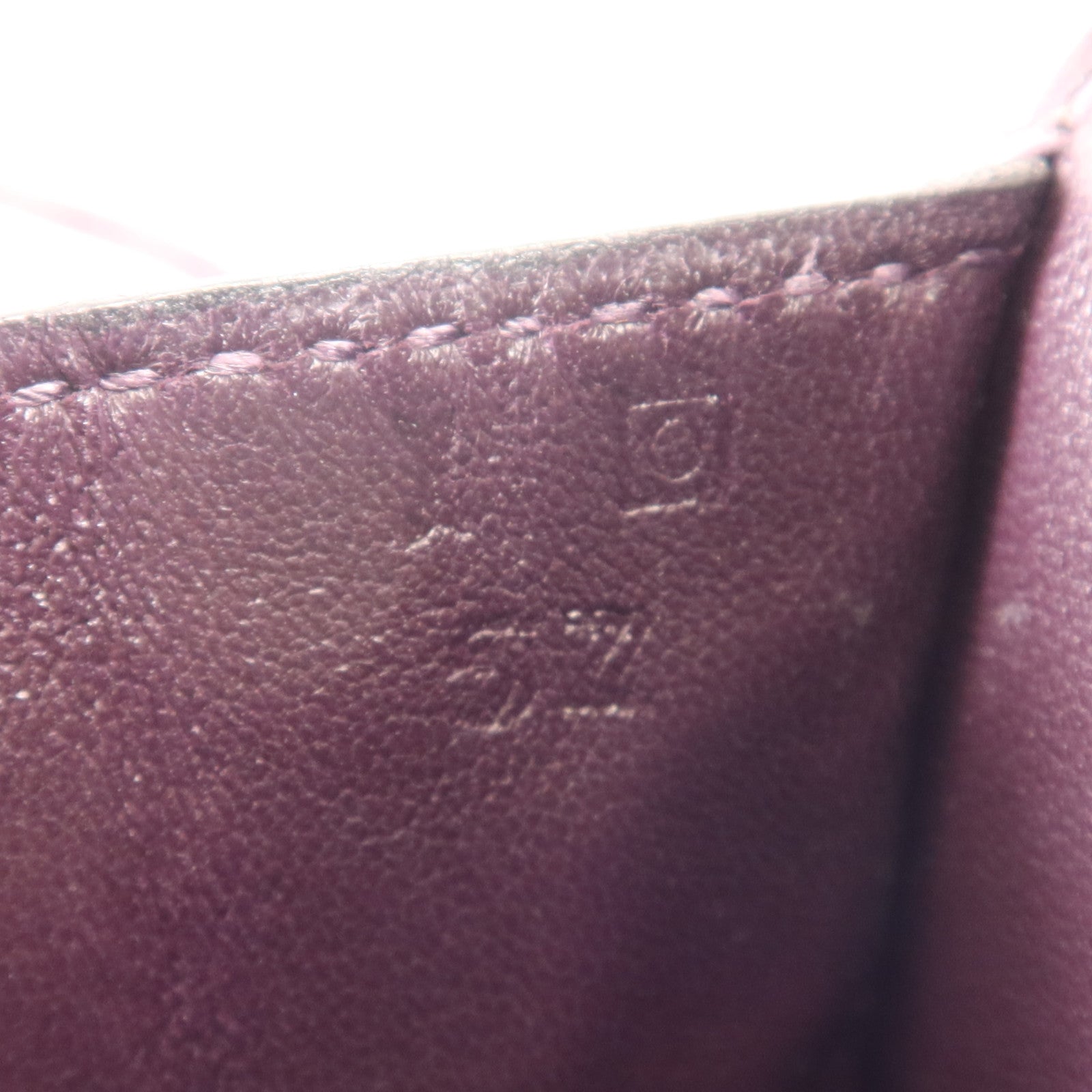 HERMES 鱷魚皮革Constance Elan銀扣肩背袋Amethyst